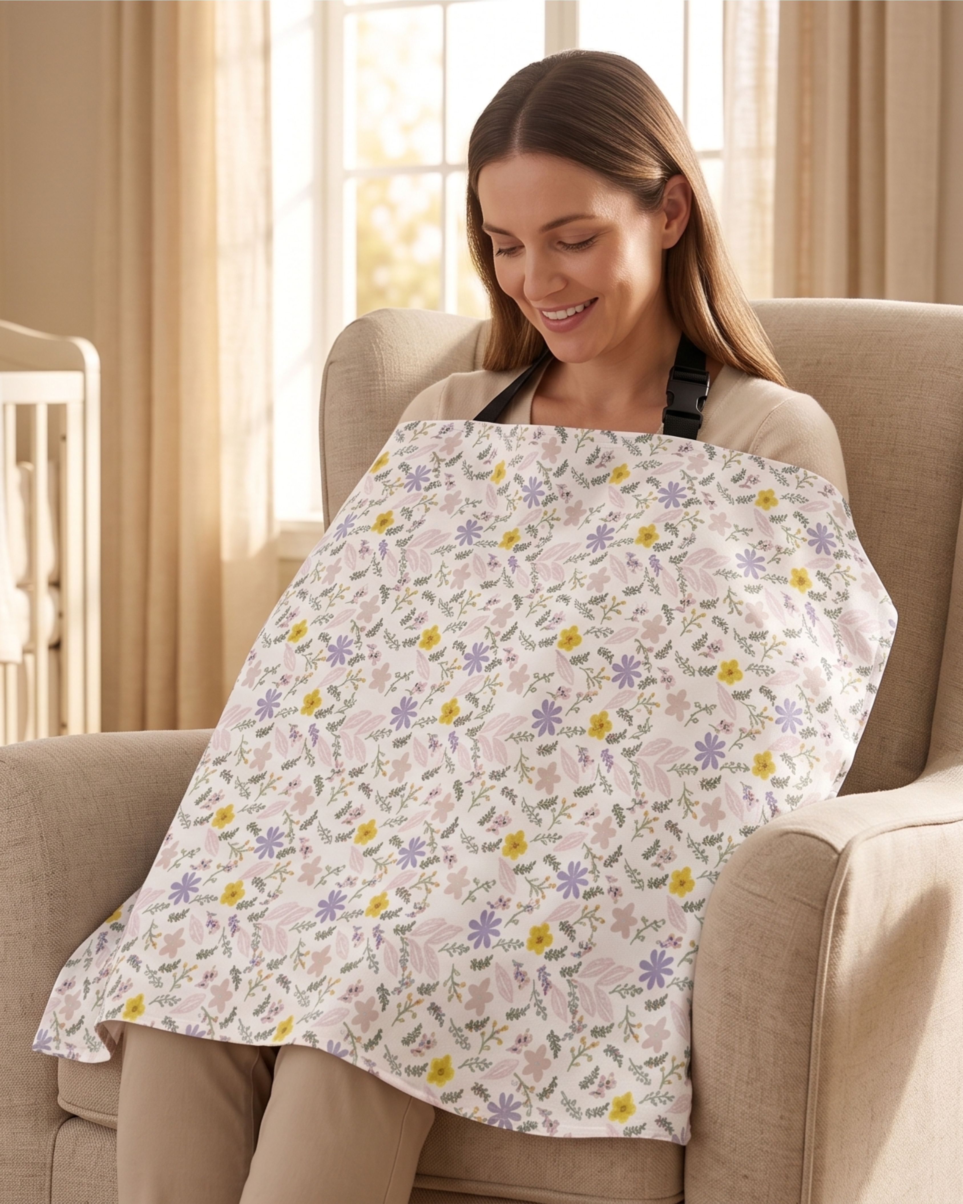 ishreeent Nursing Cover for Feeding Breastfeeding Baby Soft Poly Cotton Shawl Feeding Cloak-picture-18
