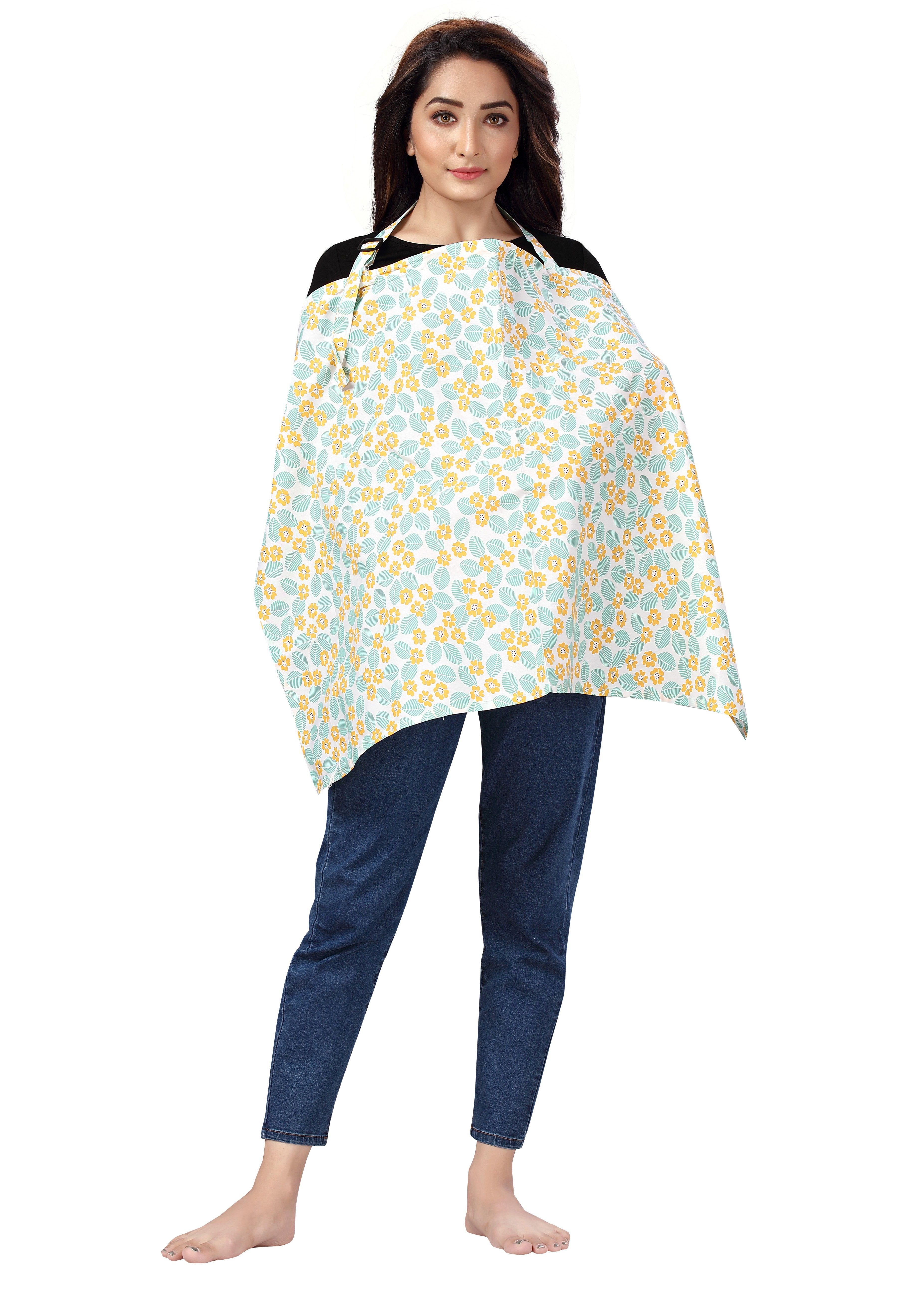 babywish Yellow Lily Floral Feeding Cloak-picture-9