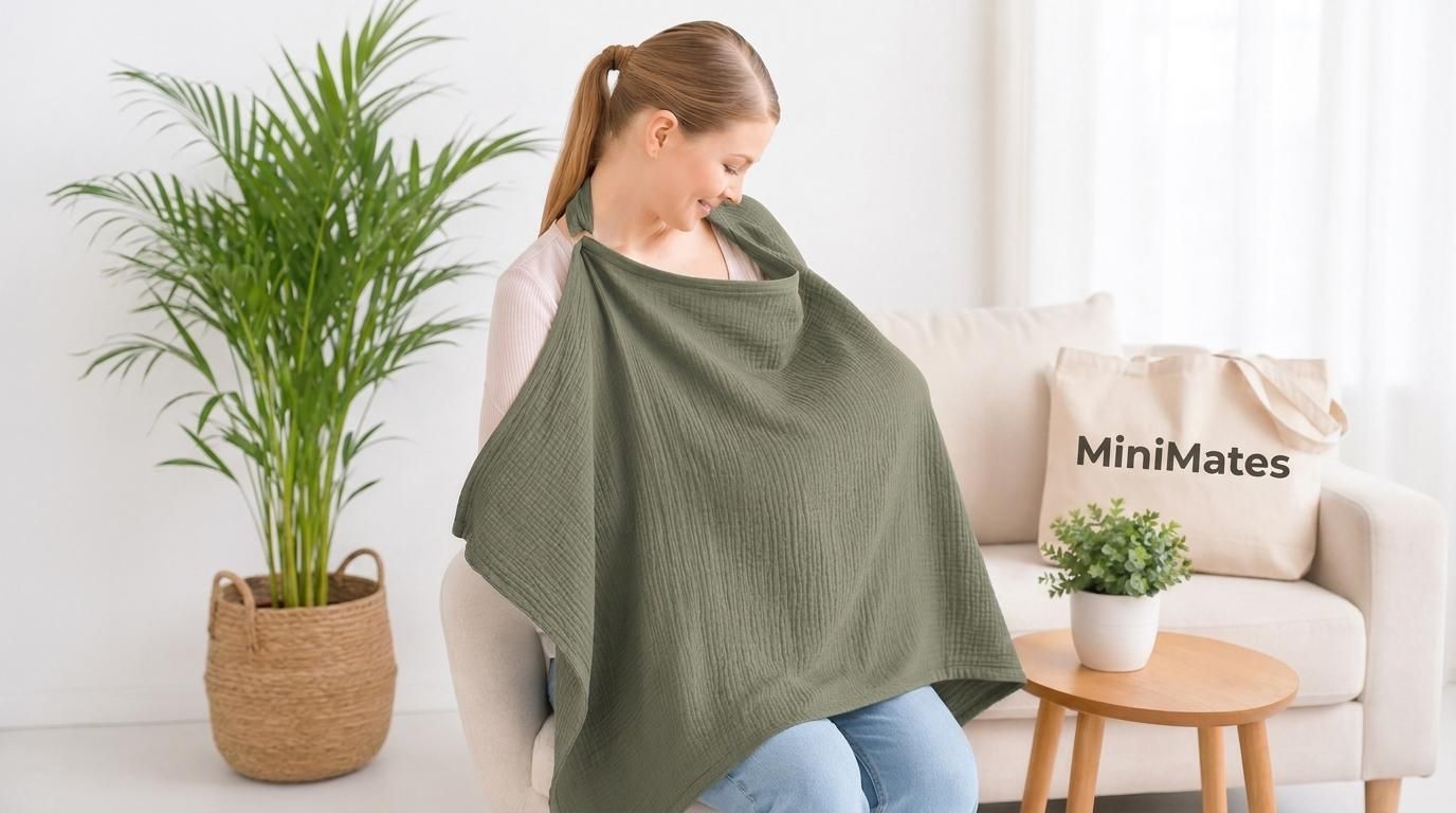 Breathable Muslin Feeding Cloak for Baby Nursing with Full Coverage Feeding Cloak-image-2