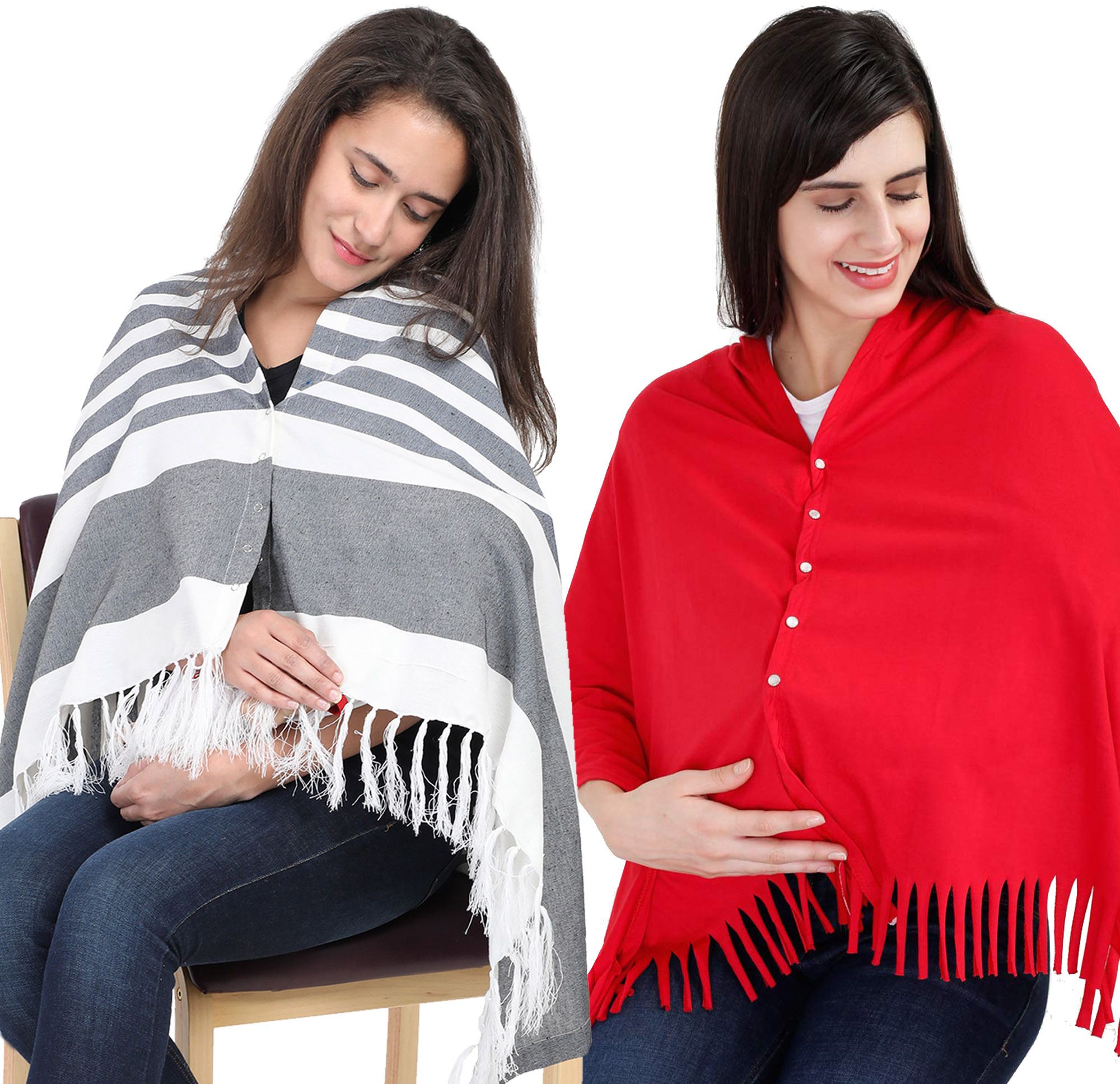 lula mom Lulamom Multi-Purpose Breast Feeding Nursing Shawl - Pack of 2 Feeding Cloak-picture-38
