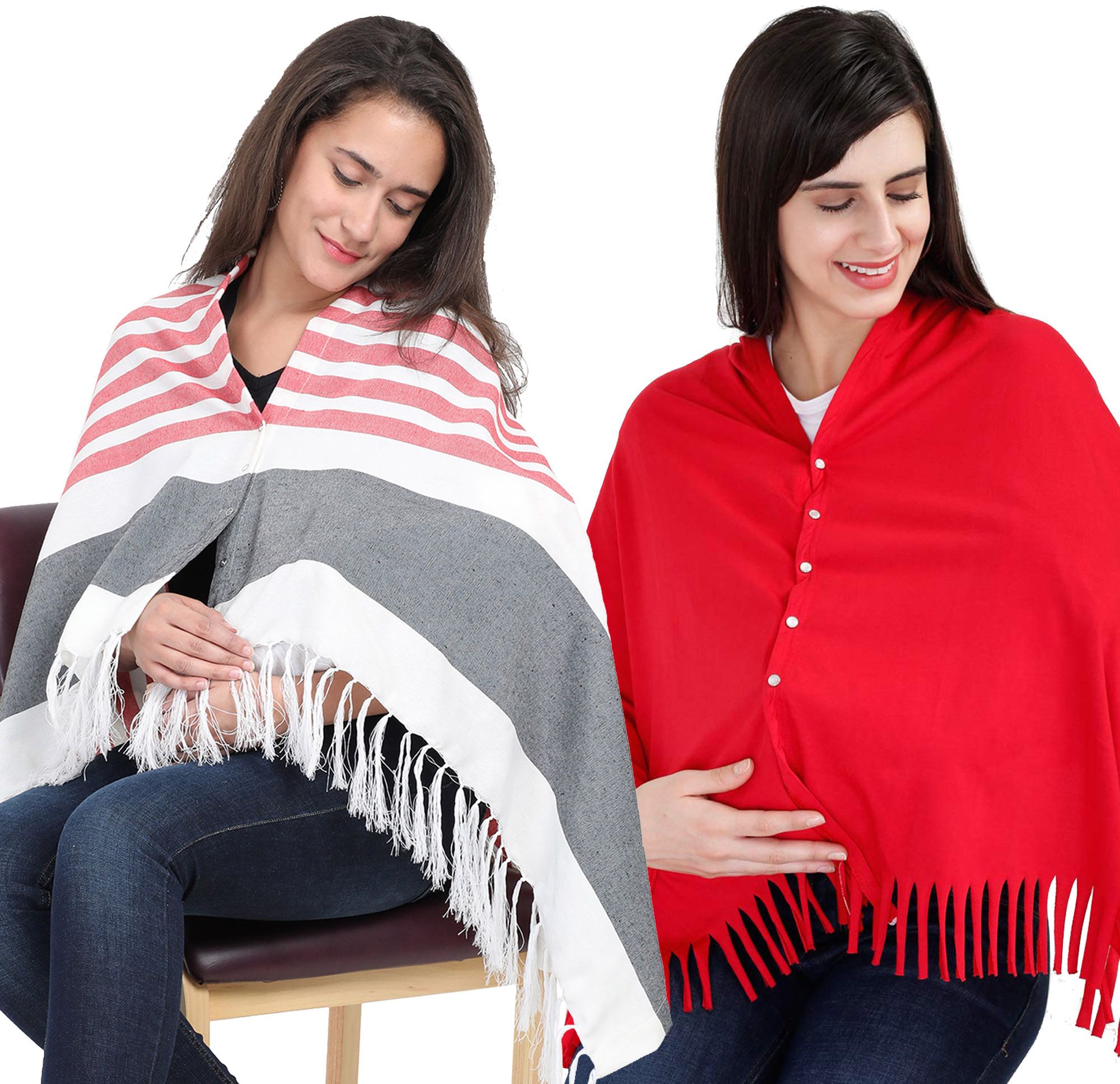 lula mom Lulamom Multi-Purpose Breast Feeding Nursing Shawl - Pack of 2 Feeding Cloak-picture-34