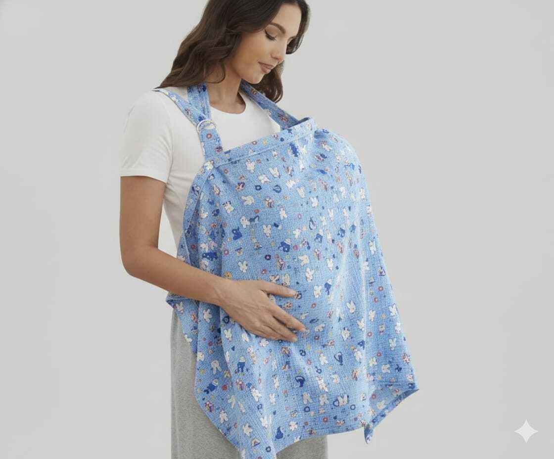 Organic Cotton Muslin Washable Breast feeding Maternity Apron Cover for Mothers Feeding Cloak