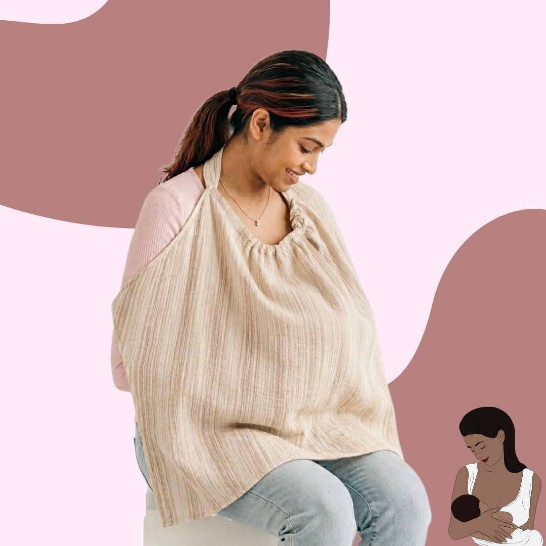 Full Coverage Feeding Apron for Breastfeeding Mothers Cambric Cotton Cover Feeding Cloak-image-40