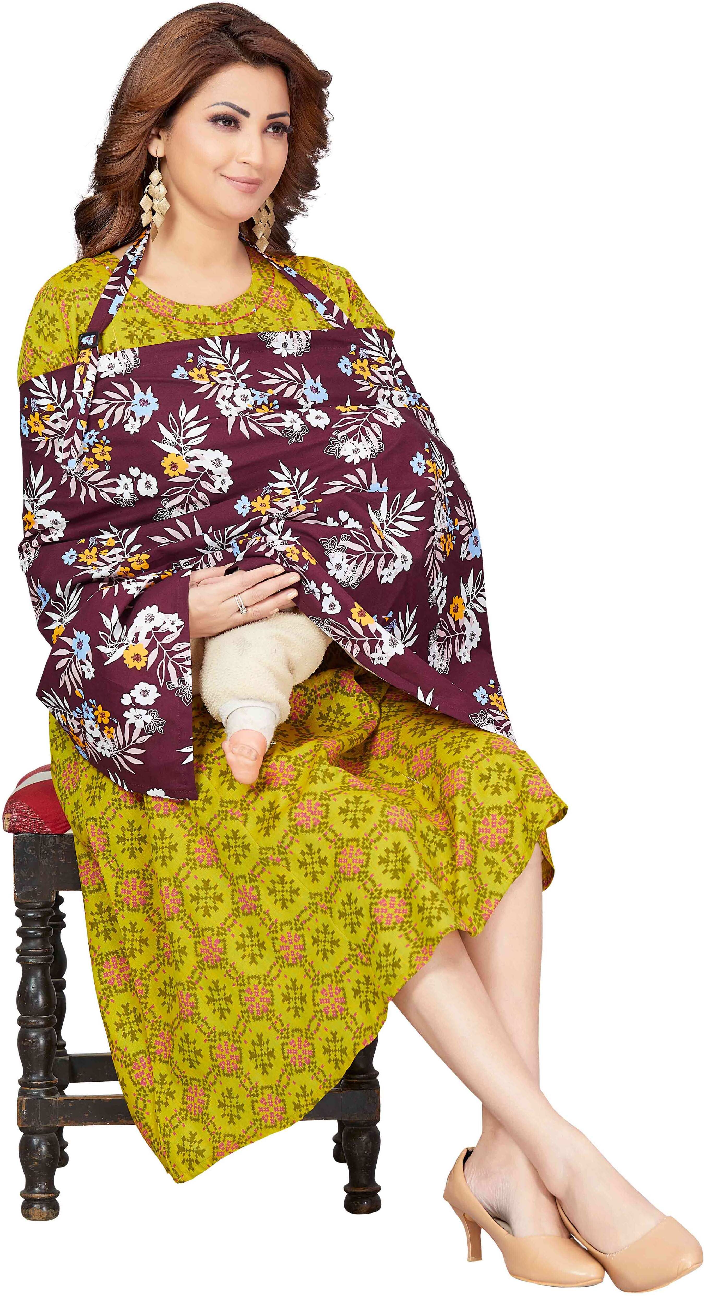 babywish BPR-NUR-24004-CT-PR-MRN-LEAF Feeding Cloak-picture-5