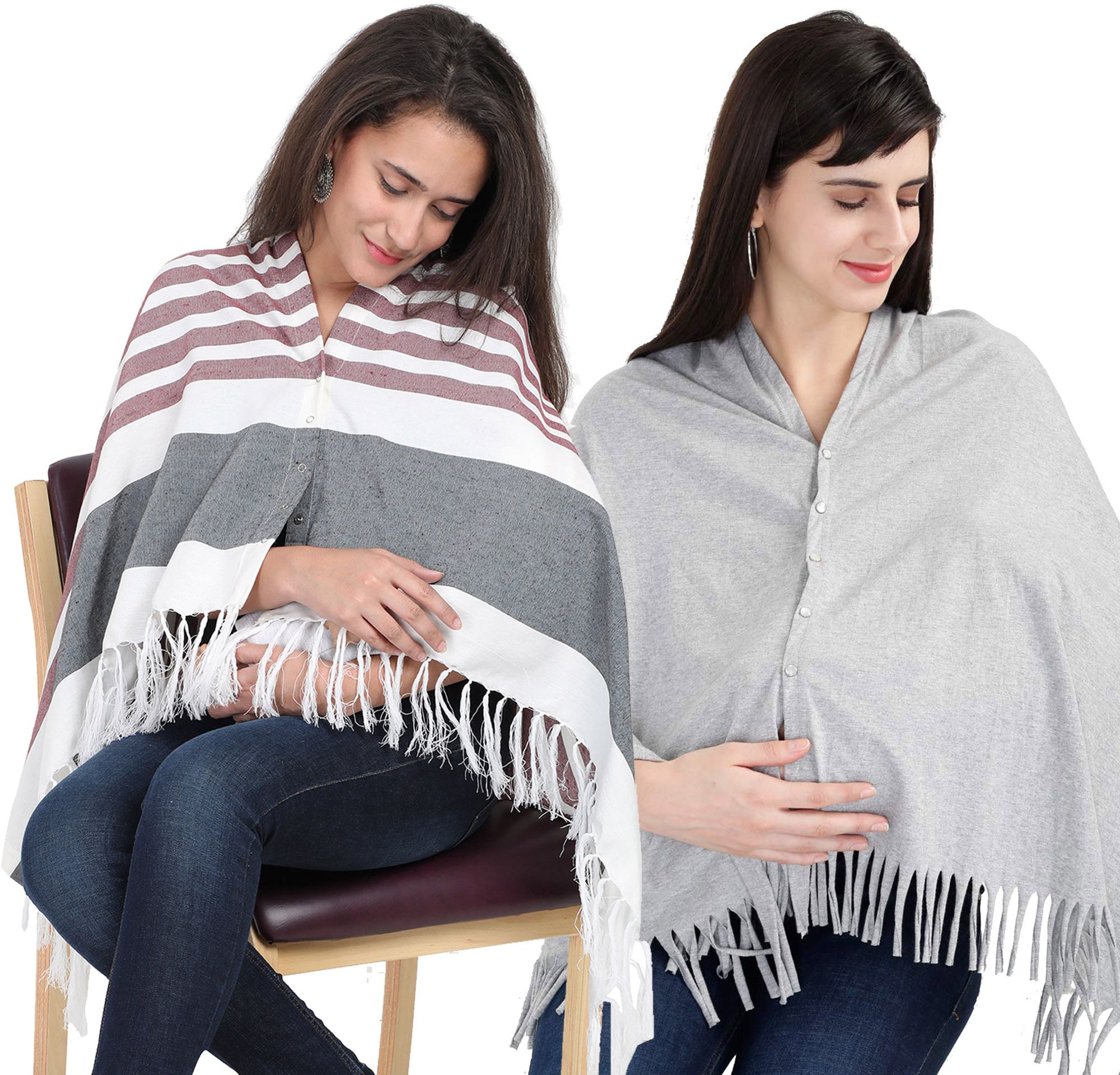 lula mom Lulamom Multi-Purpose Breast Feeding Nursing Shawl - Pack of 2 Feeding Cloak-picture-16