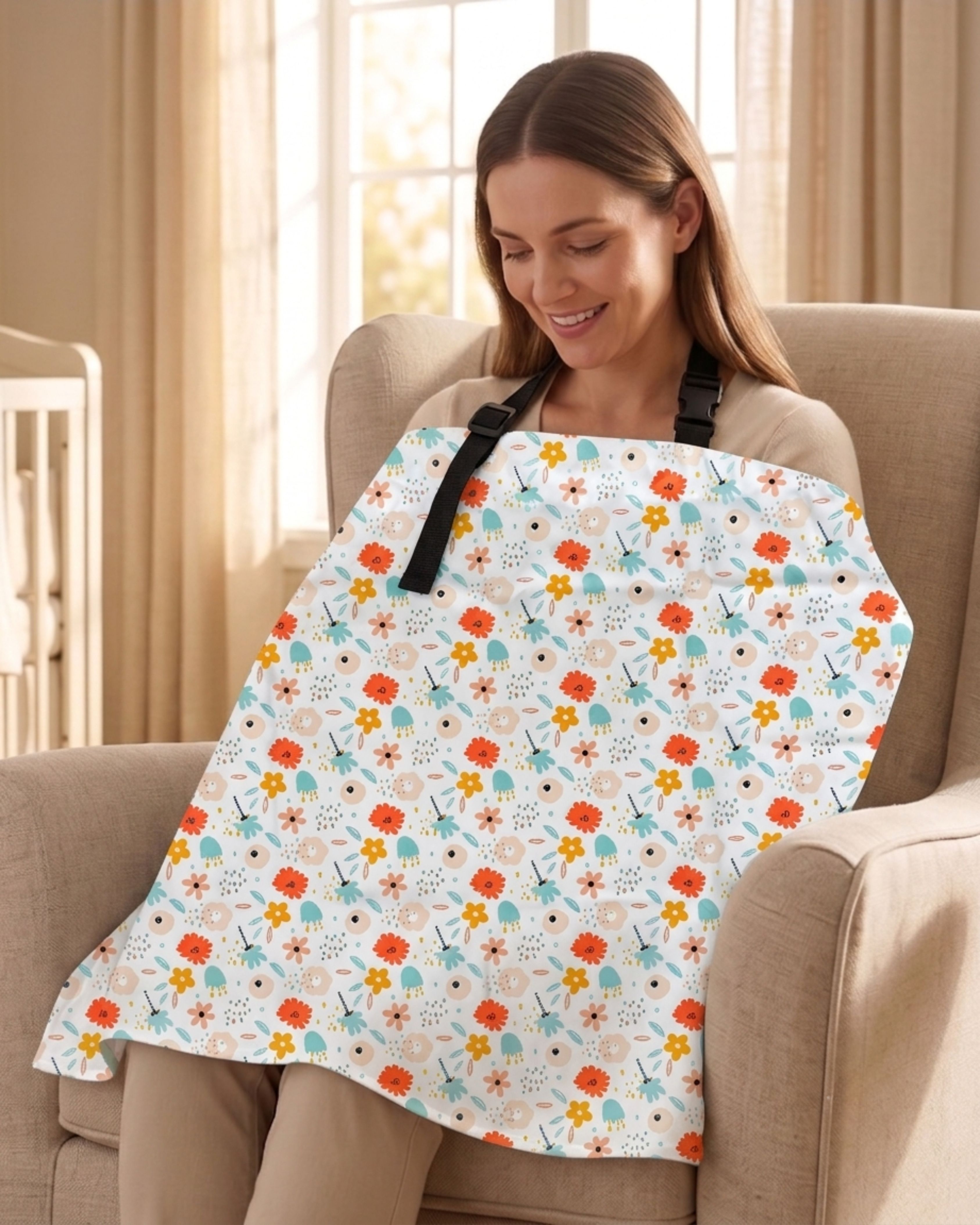 Premium Soft And Warm Feeding shawl Feeding Cloak-image-19