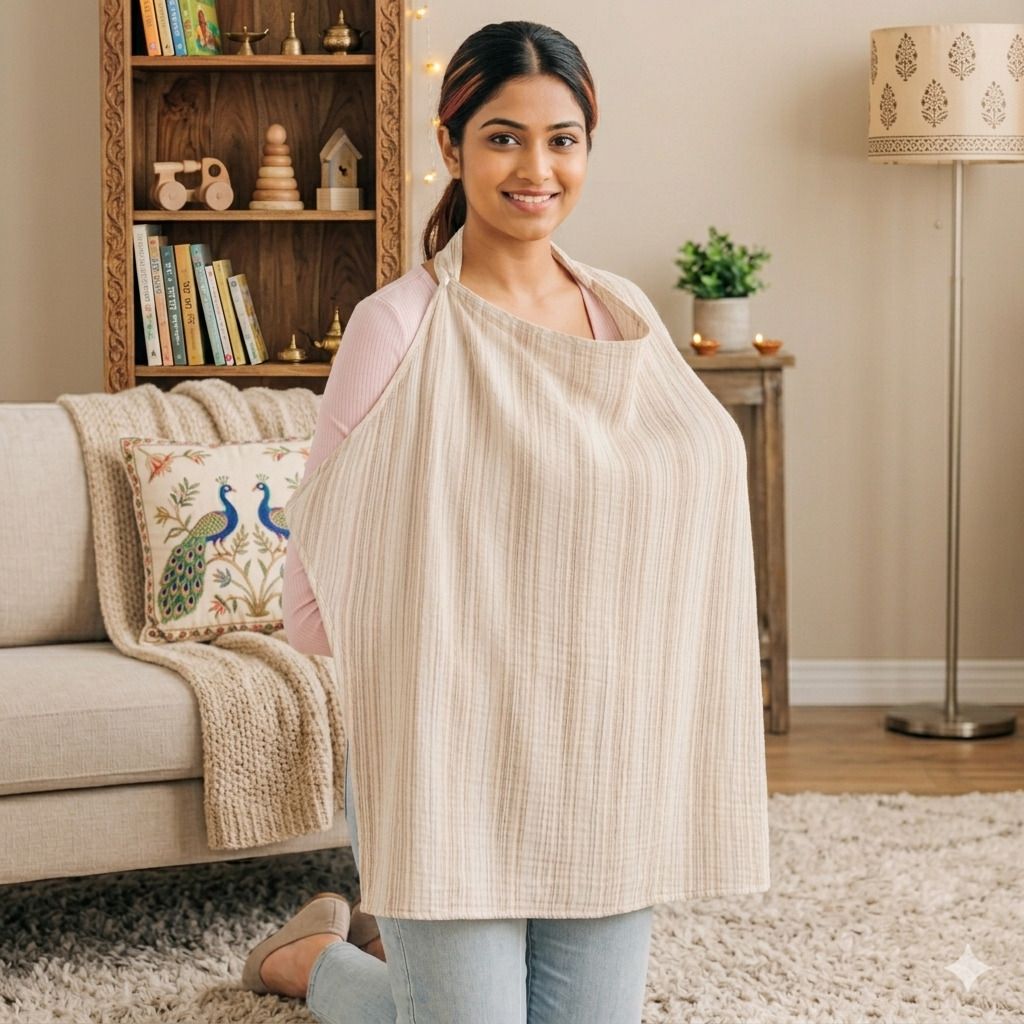 Baby Feeding Cover Up for Nursing Mothers Cotton Breastfeeding Cloth Feeding Cloak-image-17