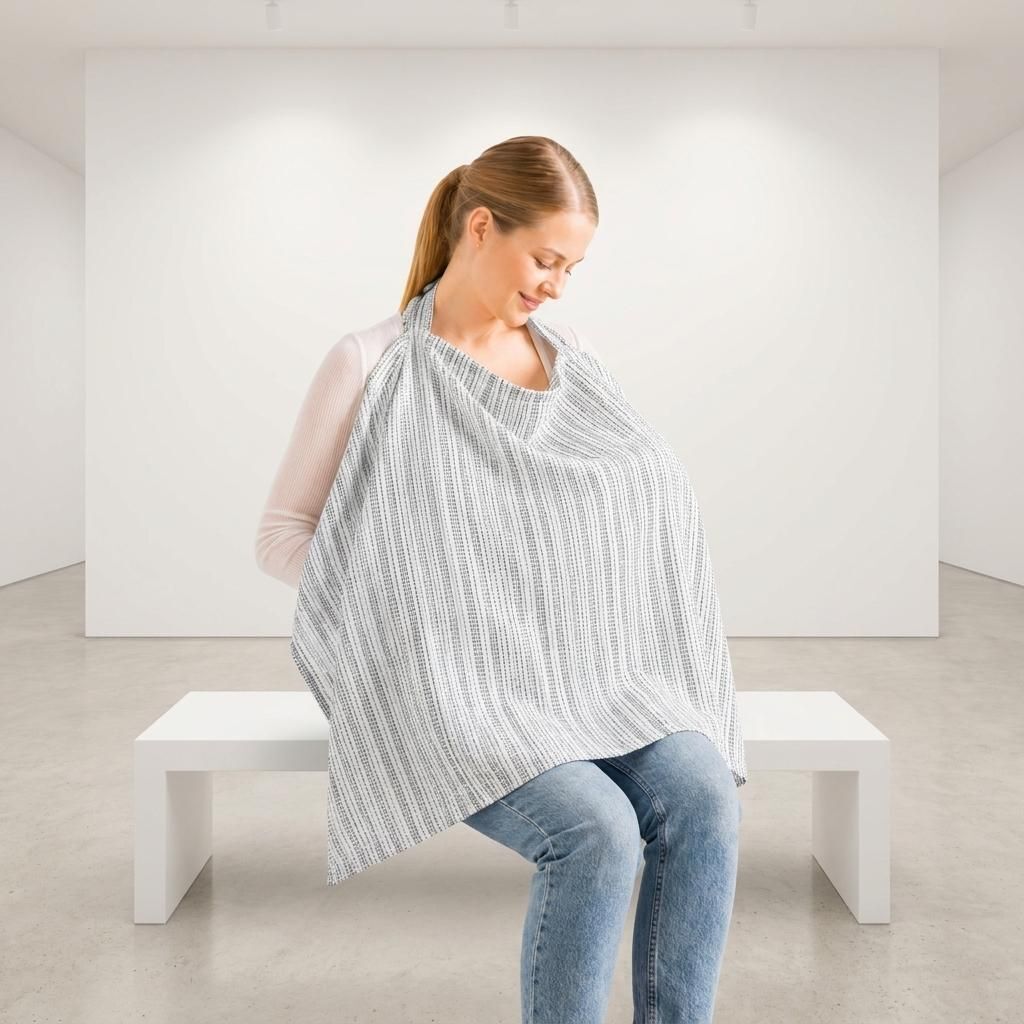 feedingnest Cambric Cotton Feeding Cover for Breastfeeding Moms Baby Nursing Shawl Feeding Cloak-picture-32