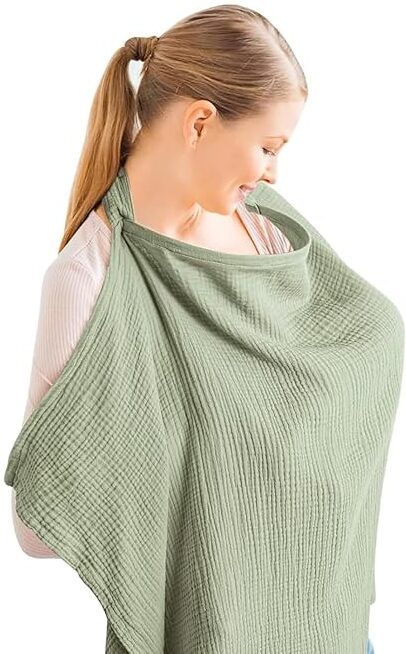 Organic Cotton Muslin Nursing Cover For Breastfeeding Feeding Apron Feeding Cloak
