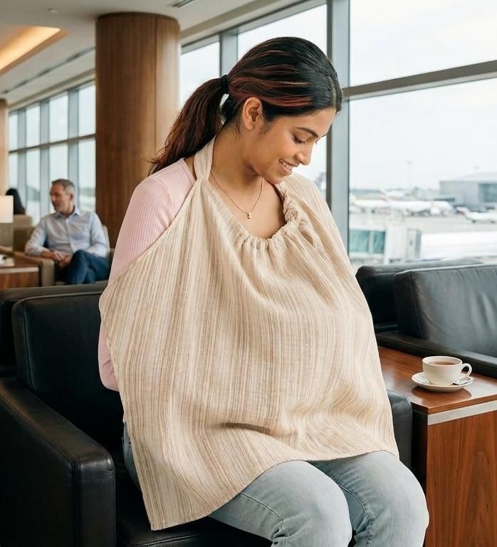 Soft Feeding Cloak Nursing Apron for Baby Feeding at Home or Outdoors Feeding Cloak-image-29
