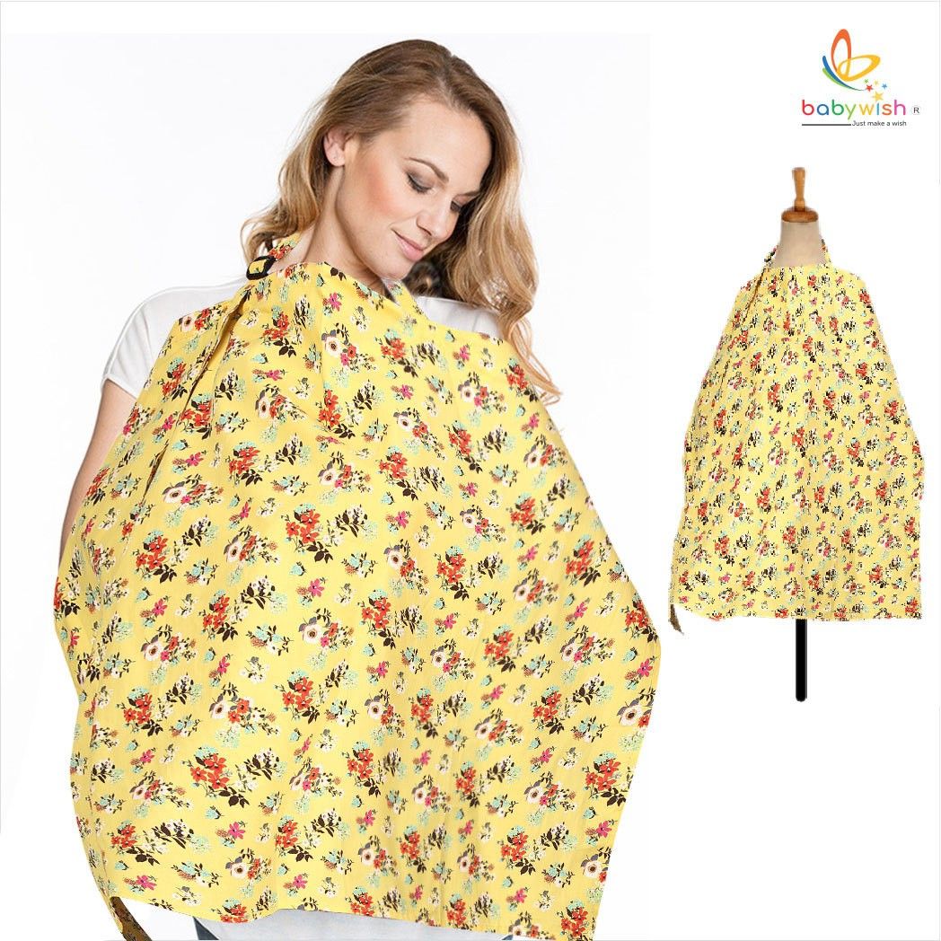 Yellow Rose Floral Feeding Cover Feeding Cloak-image-42