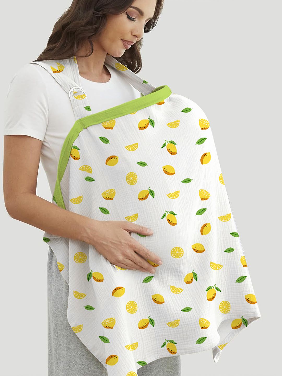 Organic Cotton Muslin Nursing Cover For Breastfeeding Feeding Apron Feeding Cloak-image-37