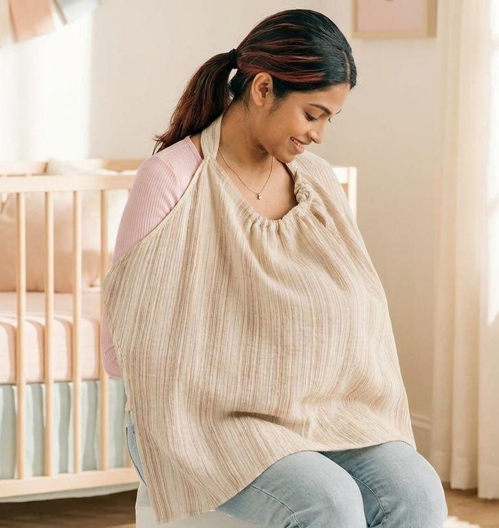 momnest Maternity Breastfeeding Cover Soft Cotton Nursing Feeding Apron Feeding Cloak-picture-16