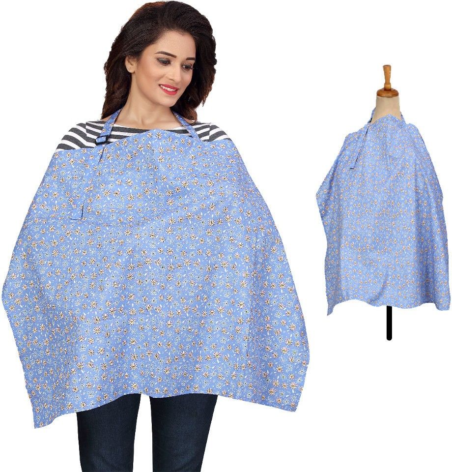 babywish Blue Sunflower Floral Feeding Cover Feeding Cloak-picture-24