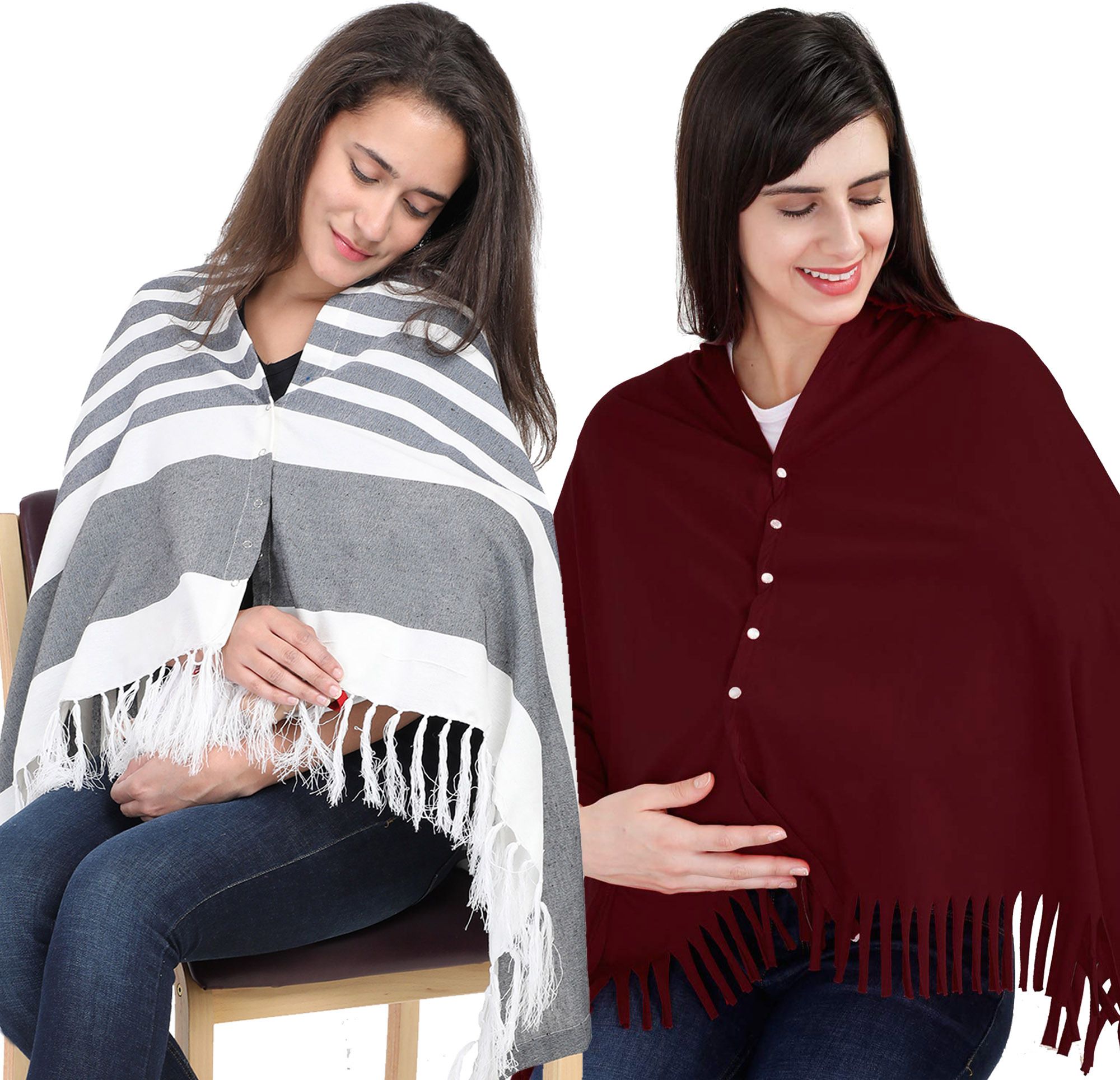 lula mom Lulamom Multi-Purpose Breast Feeding Nursing Shawl - Pack of 2 Feeding Cloak-picture-40