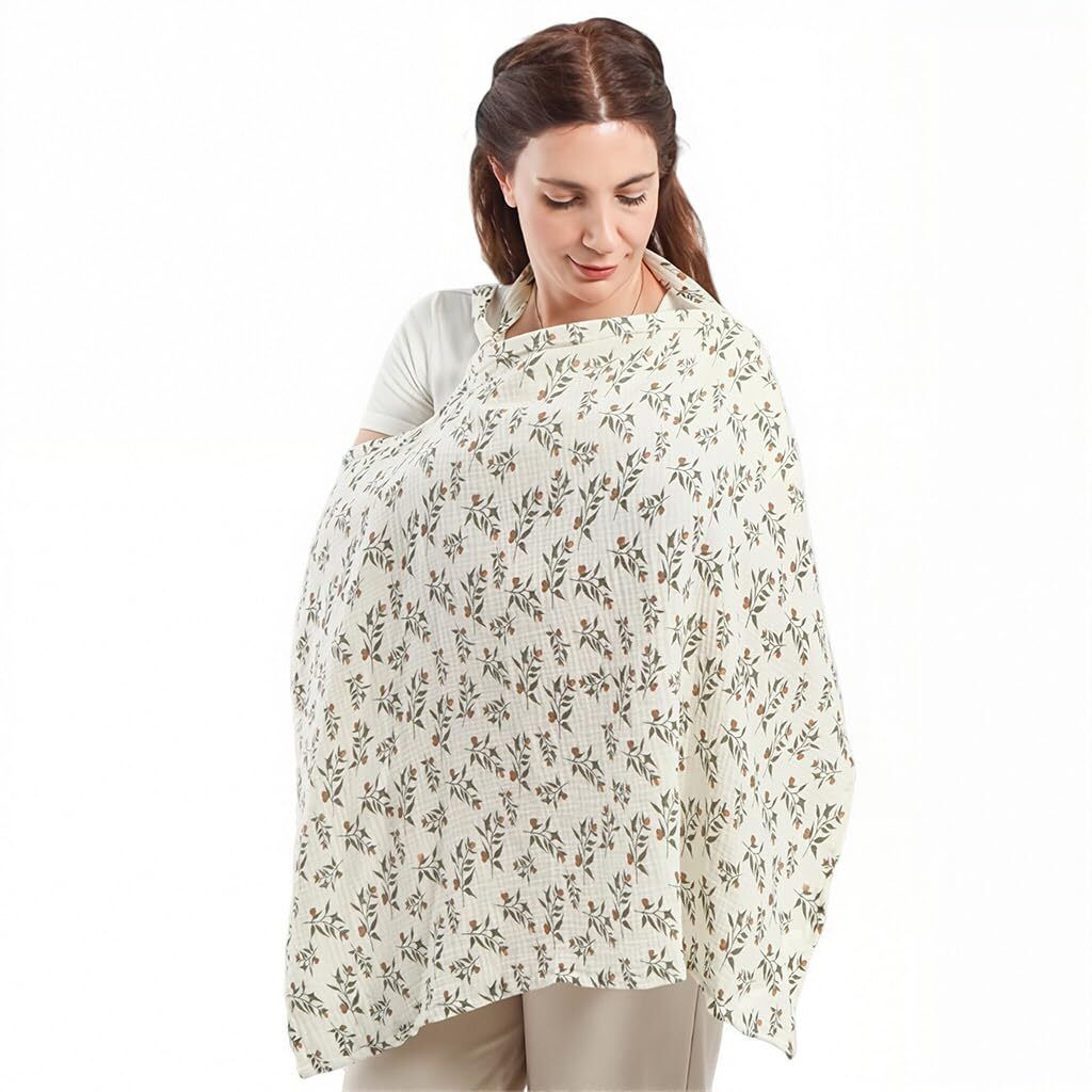 gustave Breastfeeding Cotton Cover 84x59CM Soft Breathable Nursing Apron for Moms Feeding Cloak-picture-39