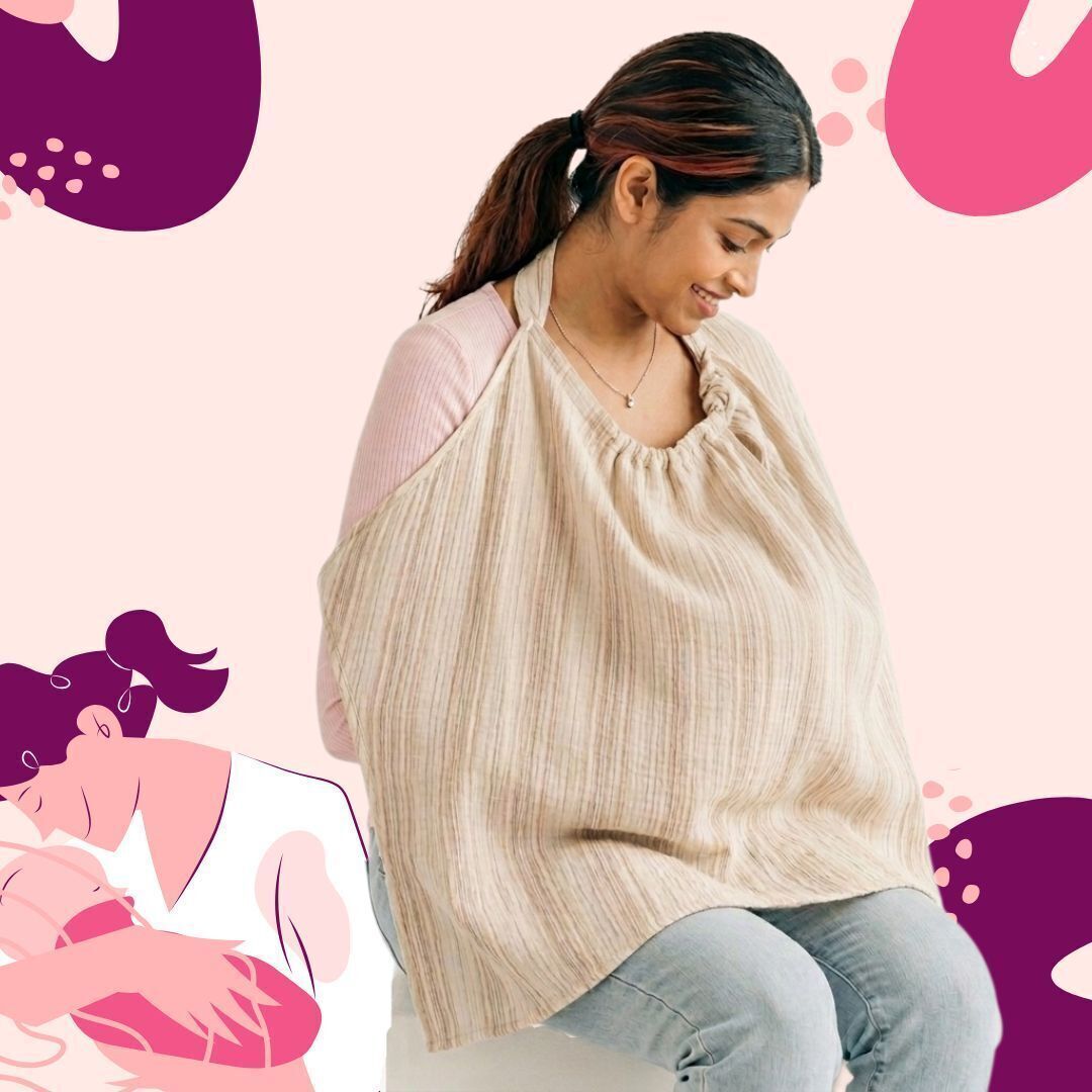 Breathable Nursing Cover Apron for Breastfeeding with Neck Support Feeding Cloak-image-7