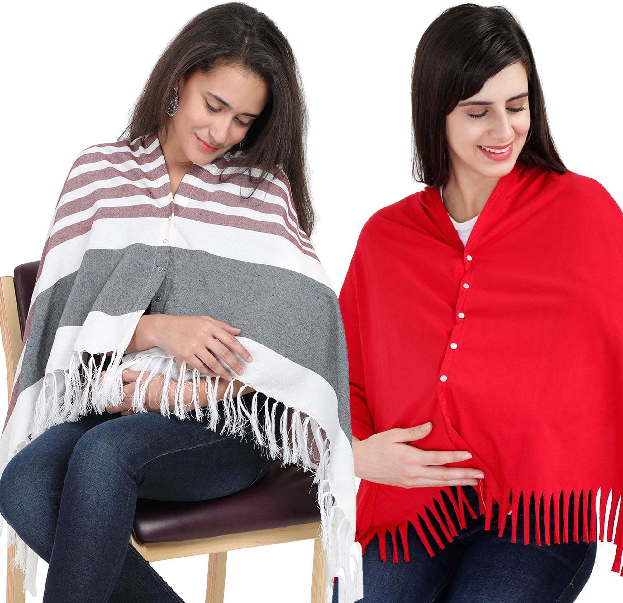 lula mom Lulamom Multi-Purpose Breast Feeding Nursing Shawl - Pack of 2 Feeding Cloak-picture-43