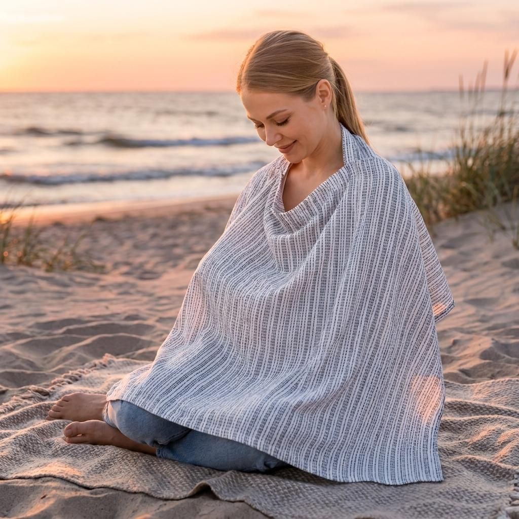 feedingnest Stylish Nursing Cloak for Breastfeeding Privacy Cambric Cotton Cover Feeding Cloak-picture-33