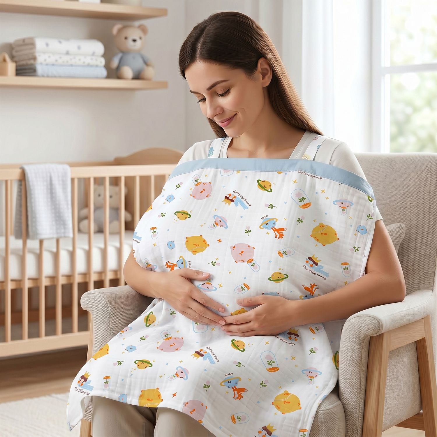 staranddaisy Organic Nursing Cover Or Breast feeding Maternity Apron Cover for Mothers. Feeding Cloak-picture-29