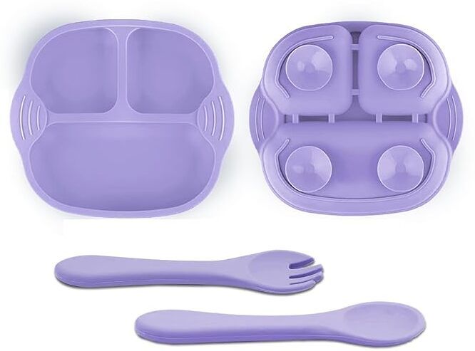 tony stark Combo of Silicone Suction Plate, Silicone Spoon & Fork For Baby Feeding- Pack of 3 Baby Dinner Set, Silicone-picture-13