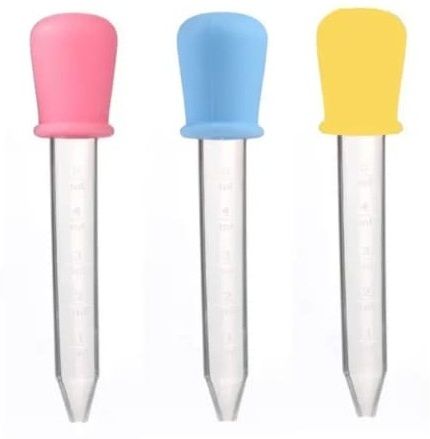 Silicon Liquid Dropper, 5ml clear Liquid, Medicine Dropper for kids- SILICON