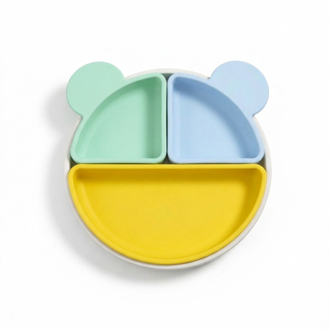 Silicone Feeding Plate 4 in 1 Bear with Suction - Silicone, BPA Free-image-35