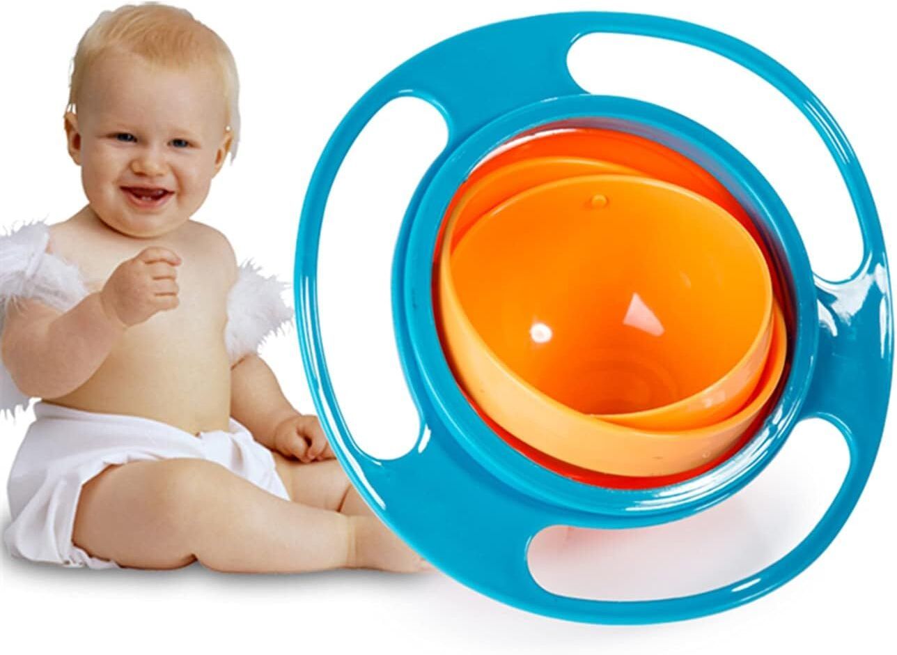 zombula 360 -baby Spill Resistant Gyro Bowl with Lid - PASTIC-picture-3
