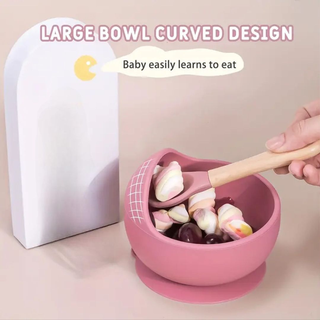 housify Silicone Baby Feeding Bowl with Spoon | Suction Bowl, Microwave Safe & BPA-Free - SILICONE-picture-13