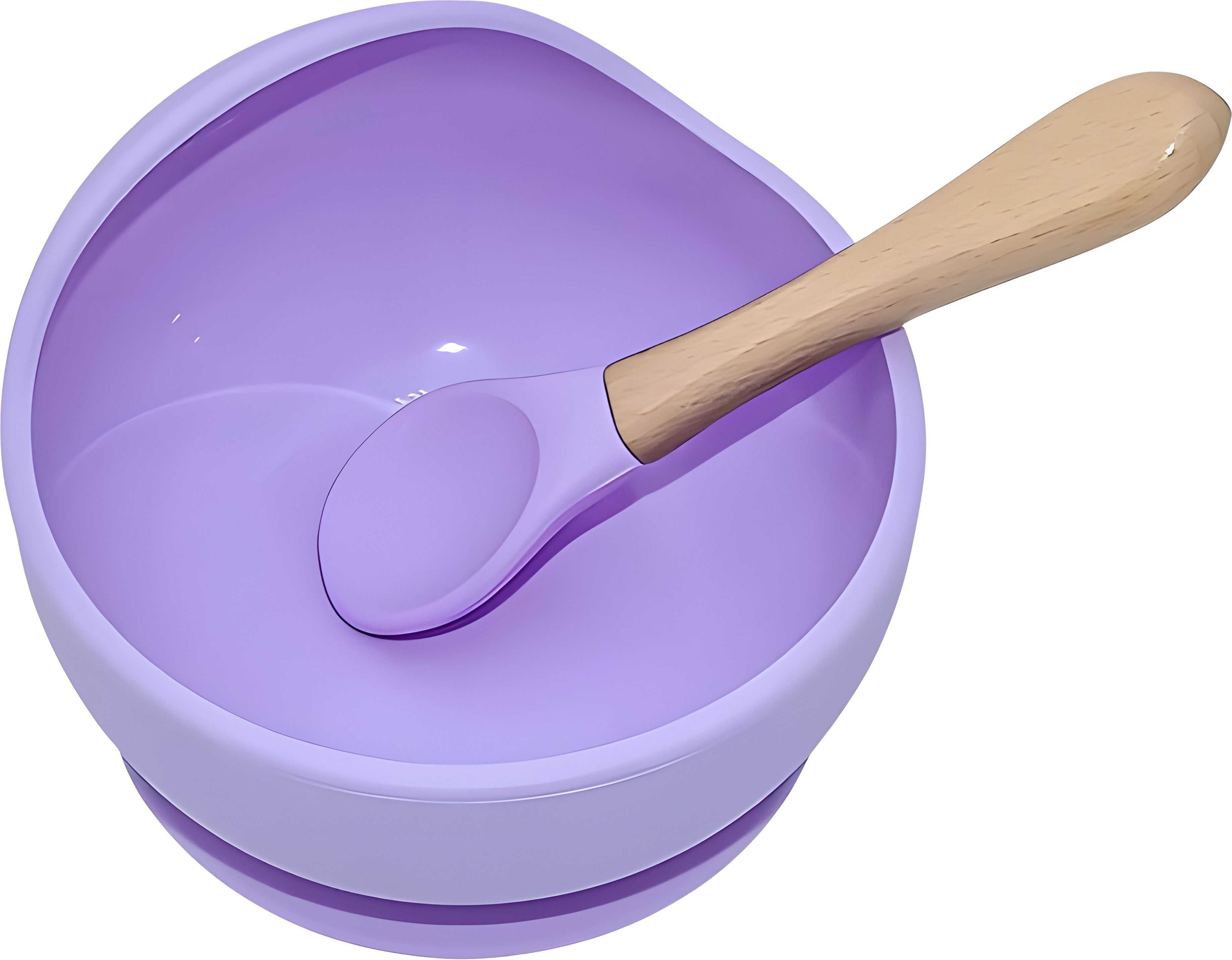 housify Baby Feeding Bowl & Spoon Set – Silicone Suction Bowl with Wooden Handle Spoon - SILICONE-picture-16