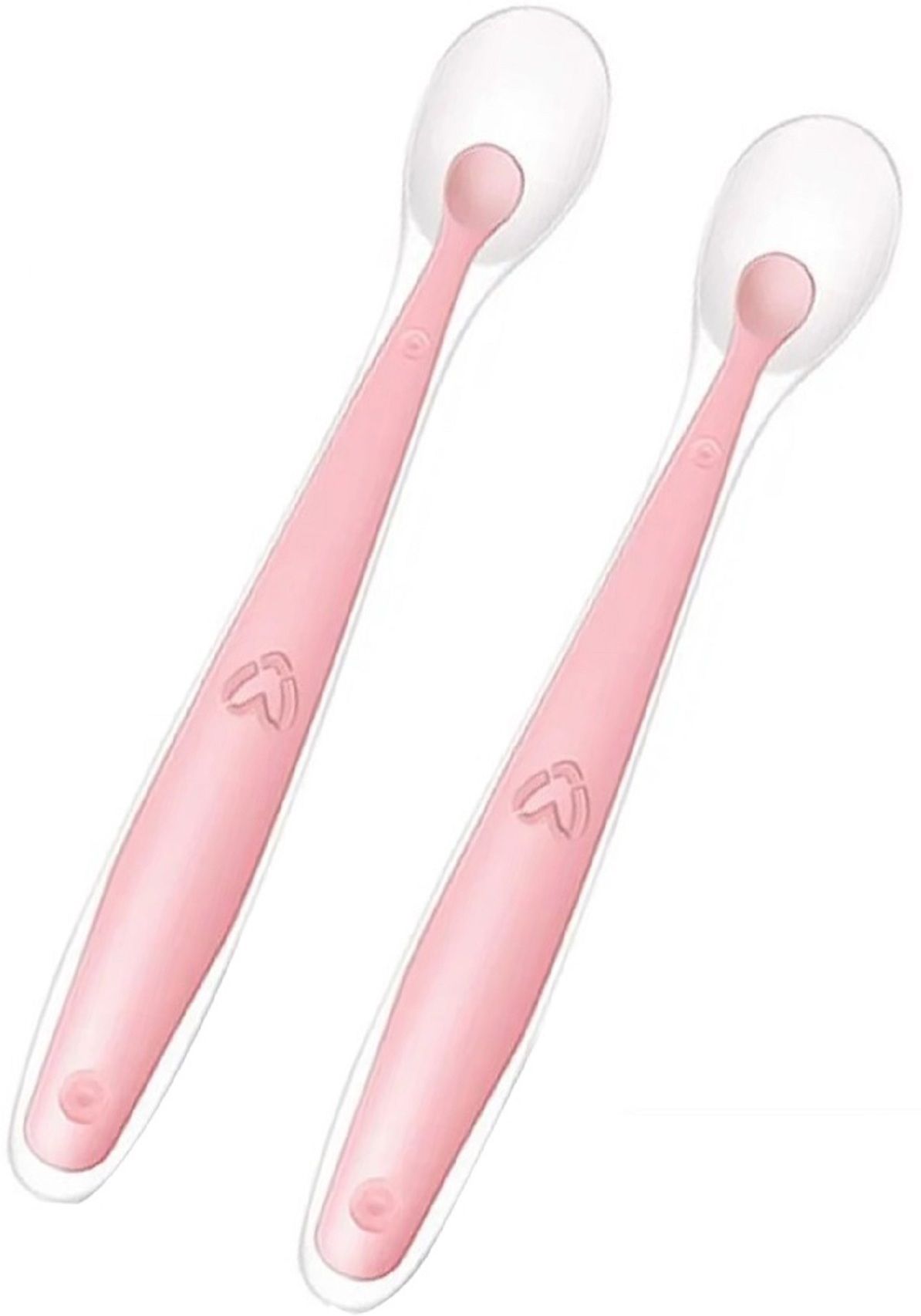Soft Silicone Gel Tip Baby Infant Feeding Training Spoon Pack of 2 (Pink)- Plastic, Silicone-image-49