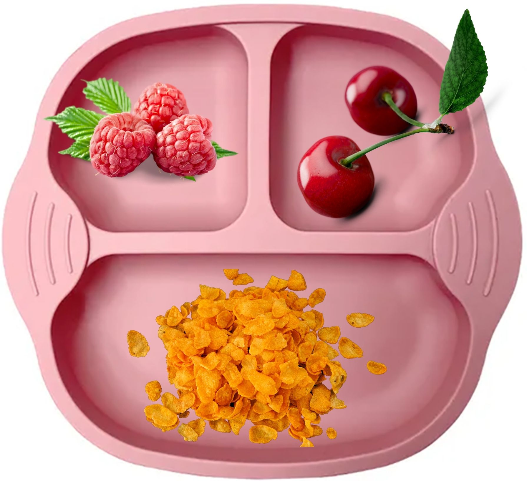 Self-Feeding Baby Dish With Suction Cups,Toddler Plates, Microwave | Oven Safe- Silicone-image-13