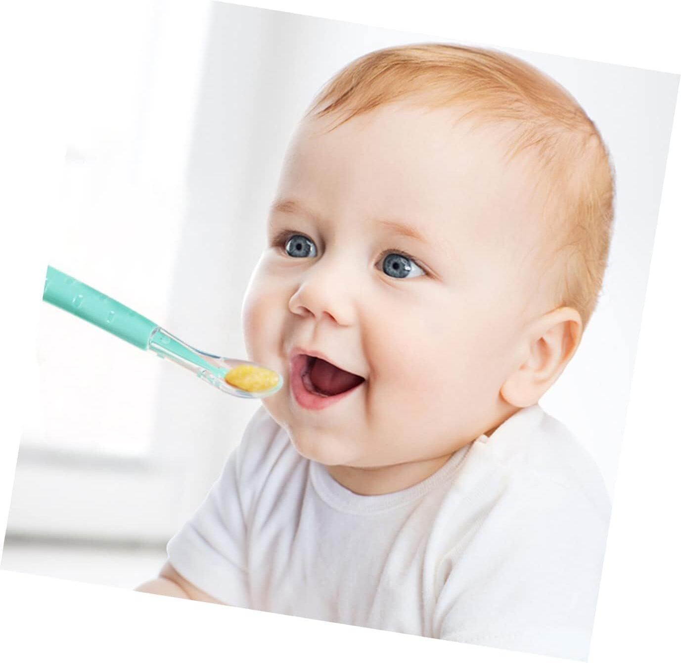2 in 1 Use Double Head Fruit Scraping & Soft Tip Feeding Spoon for Toddlers- SILICON-image-19