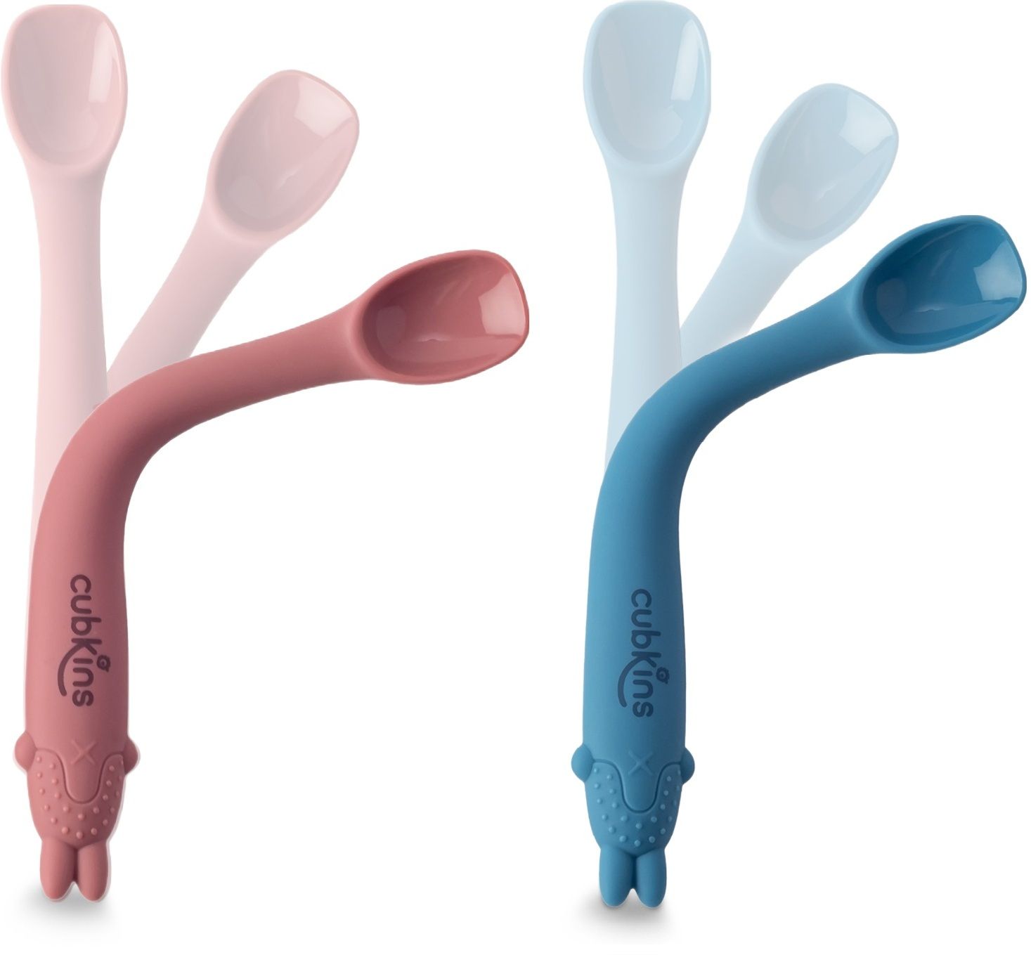 Early Feeding Bendable Silicone Spoon Set of 2 for Newborn Babies, Toddlers - 100% Food Grade Silicone-image-15