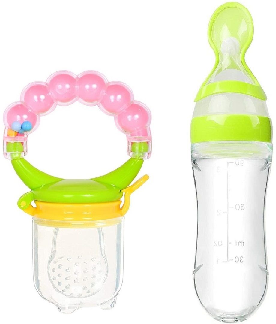 Silicone Spoon Food Feeder and Ring Style Feeder Nibbler Pacifier for Babies Feeder-image-26