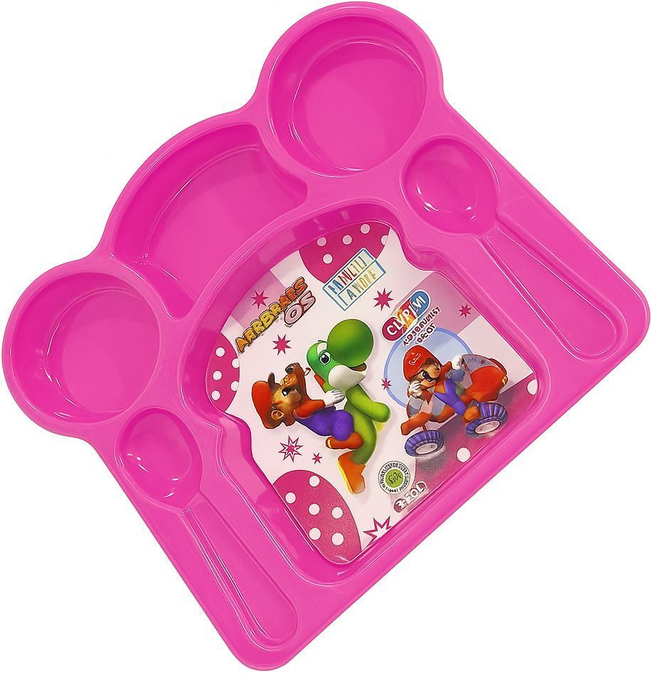 funbrella Kids Dinner Plate | BPA-Free Plastic Compartment Tray for Toddlers - Plastic-picture-49