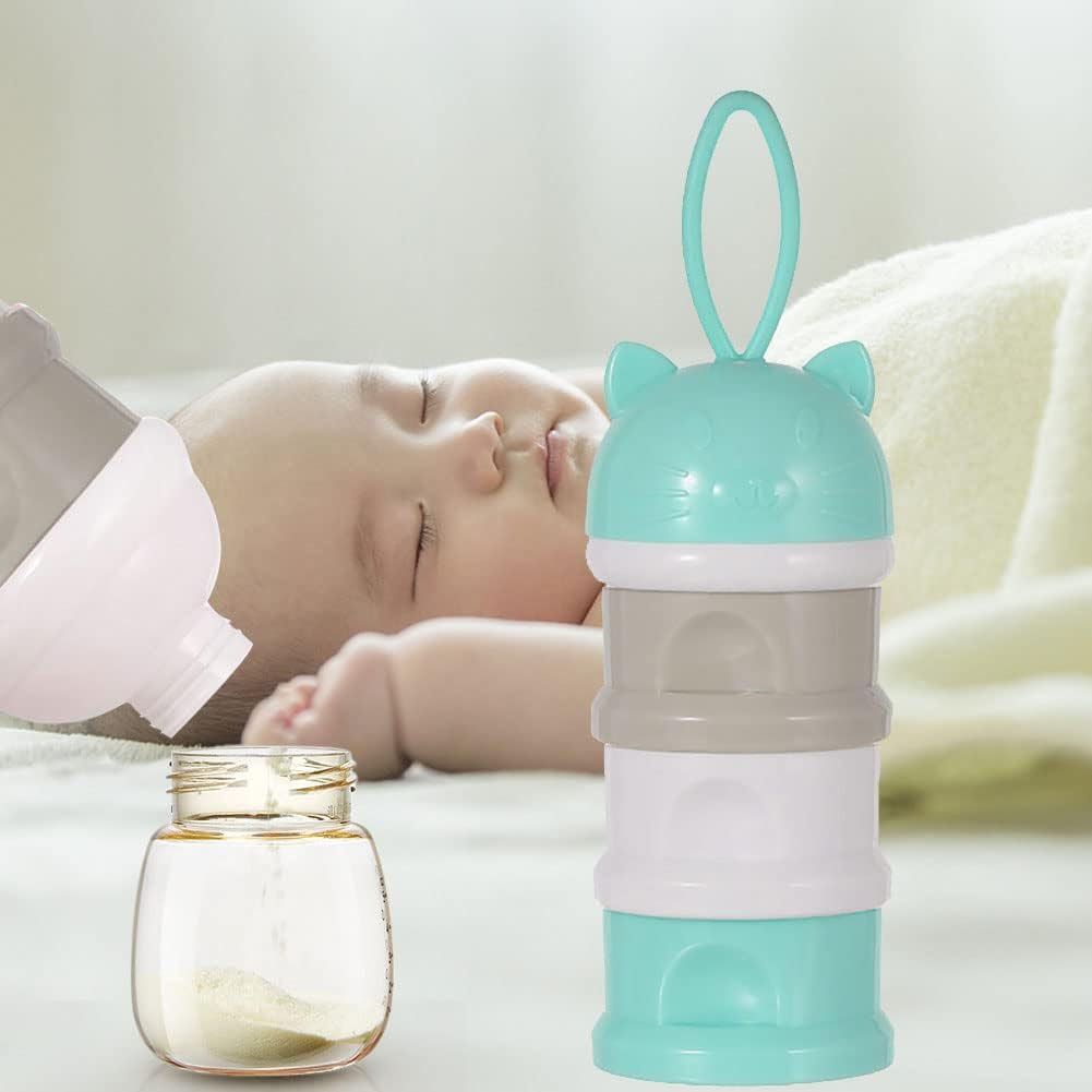 mopslik 3 Layered Baby Food Storage Container Baby Milk Powder Travel Container - Plastic-picture-15