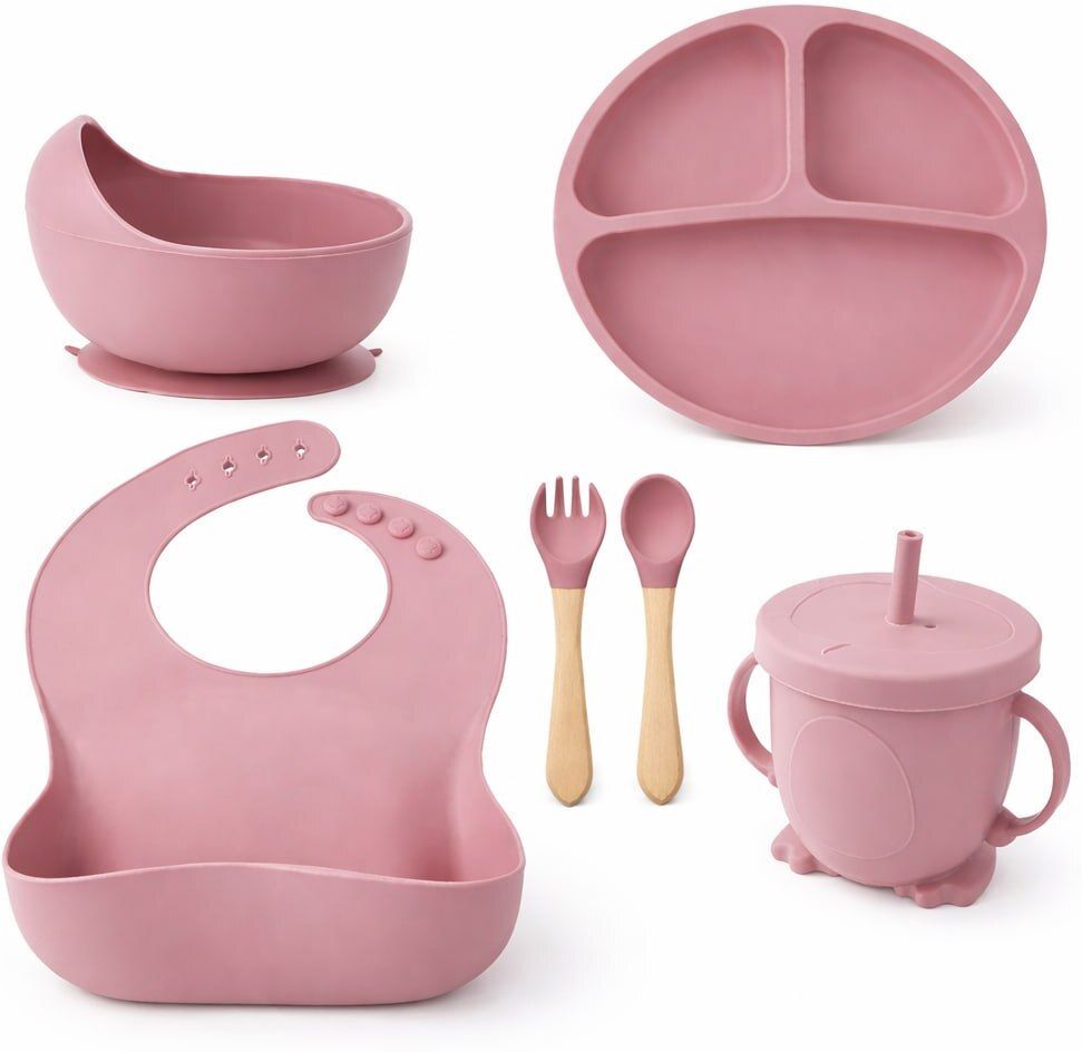 yopple baby feeding kit pink - silicone-picture-8