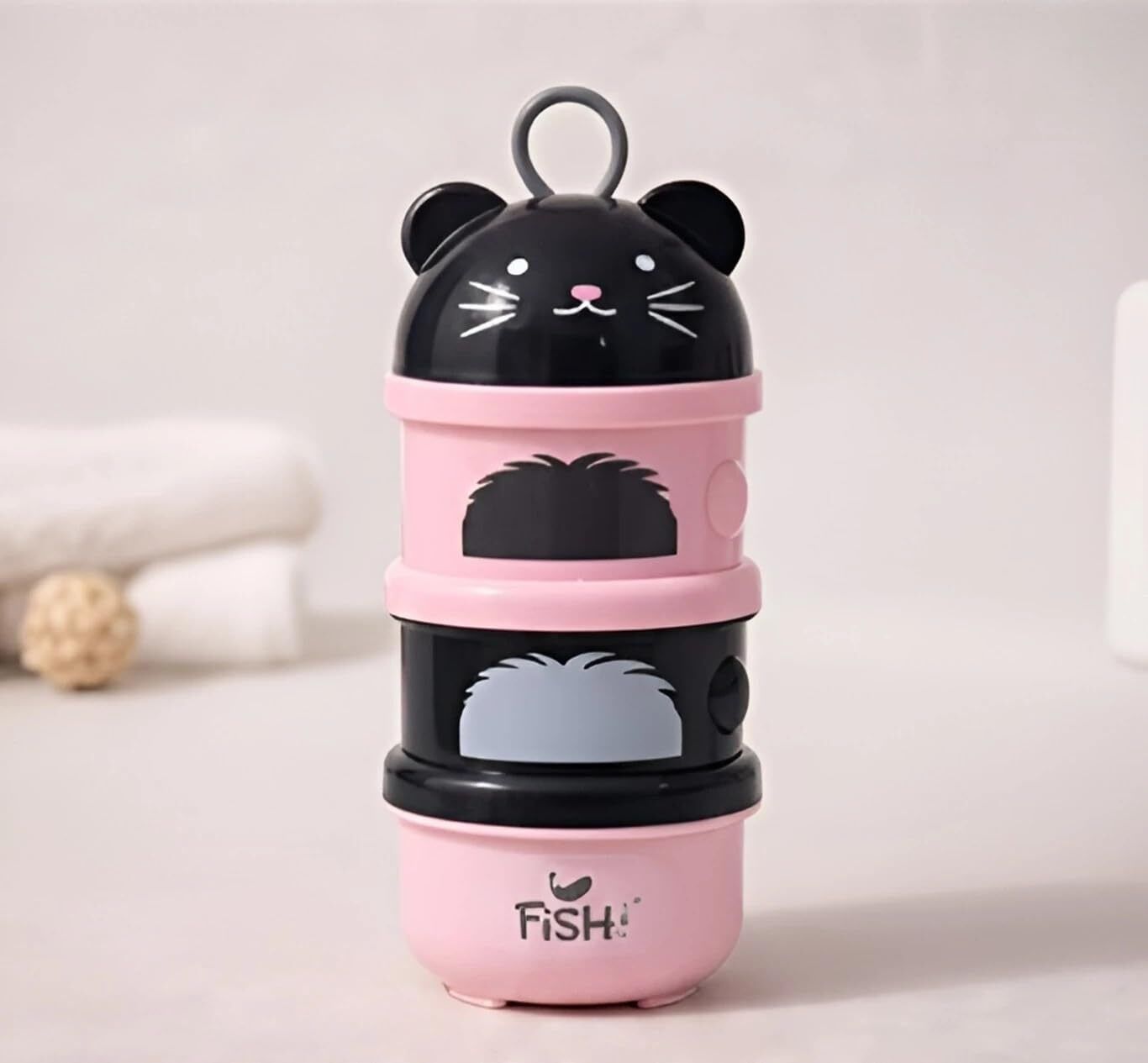 3-Layer Stackable Baby Milk Powder Dispenser & Snack Storage Container - PP-image-48