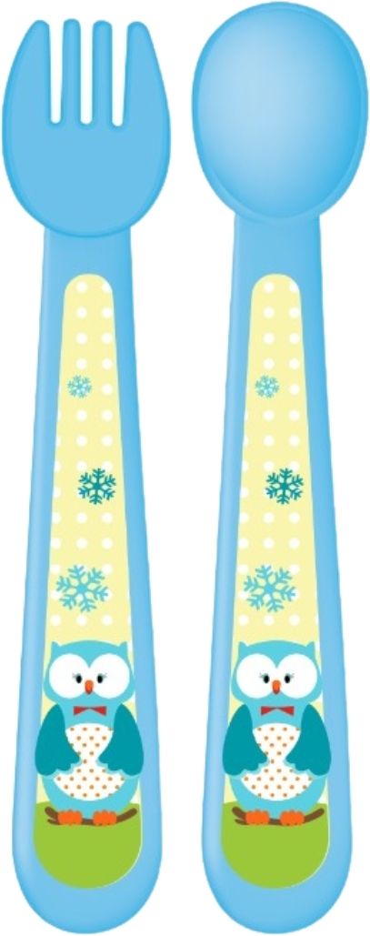 Spoozy Baby Spoon & Fork Set- Pink (Pack of 2)- Polypropylene-image-45