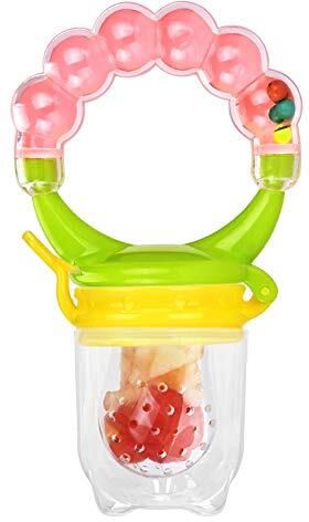 New Born Baby Fruit Feeder with Rattle Ring Handle Feeder-image-42