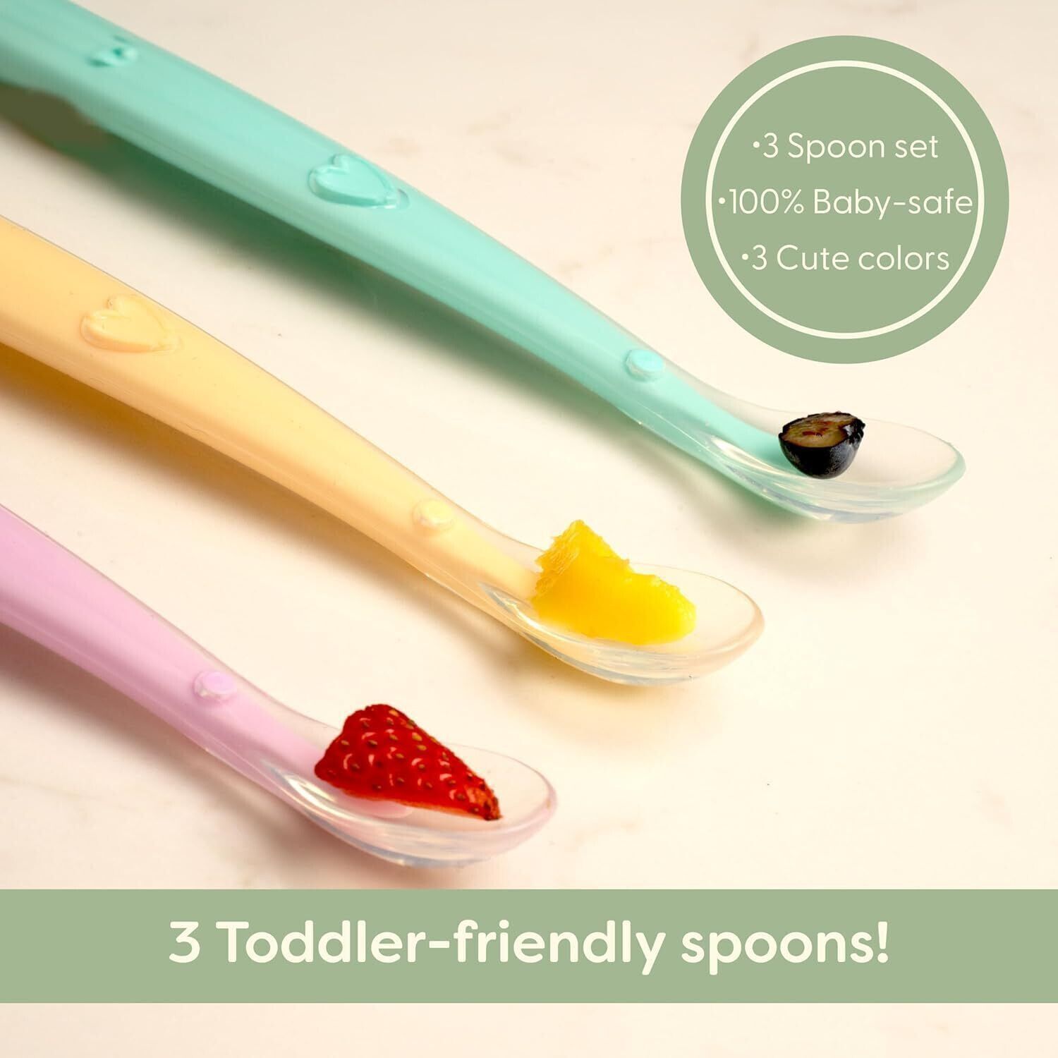 Soft Silicone Baby Spoon for Self Feeding, BPA-Free, 3+ Months - silicone-image-32