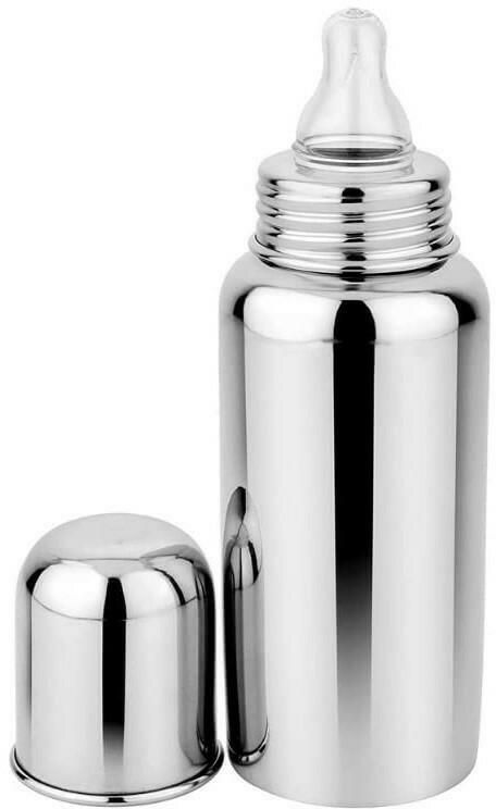 Stainless Steel Baby Feeding Bottle, Milk Feeding, Water Feeding 250 ml- STAINLESS STEEL