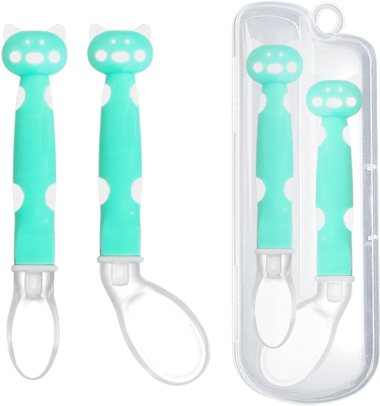 funblast Self Feeding Spoons Set for Baby 6 to 12 Months, 2 Pcs - Silicone, Plastic-picture-17