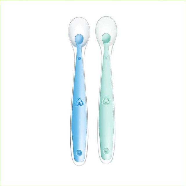 Soft Silicone Baby Spoon Set for Infants, First Stage Solid Feeding Spoons, 06+ - Silicone-image-6