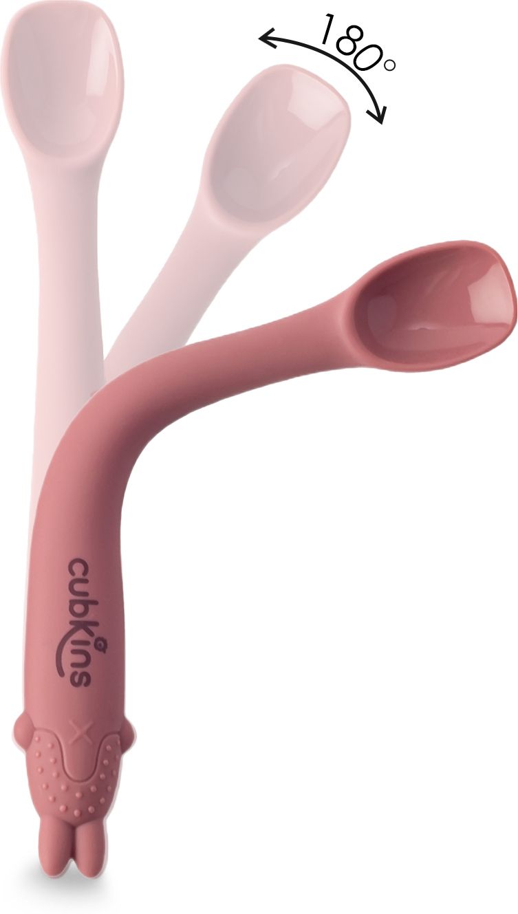 cubkins Early Feeding Bendable Silicone Spoon for Newborn Babies, Toddlers & Kids- 100% Food Grade Silicone-picture-34