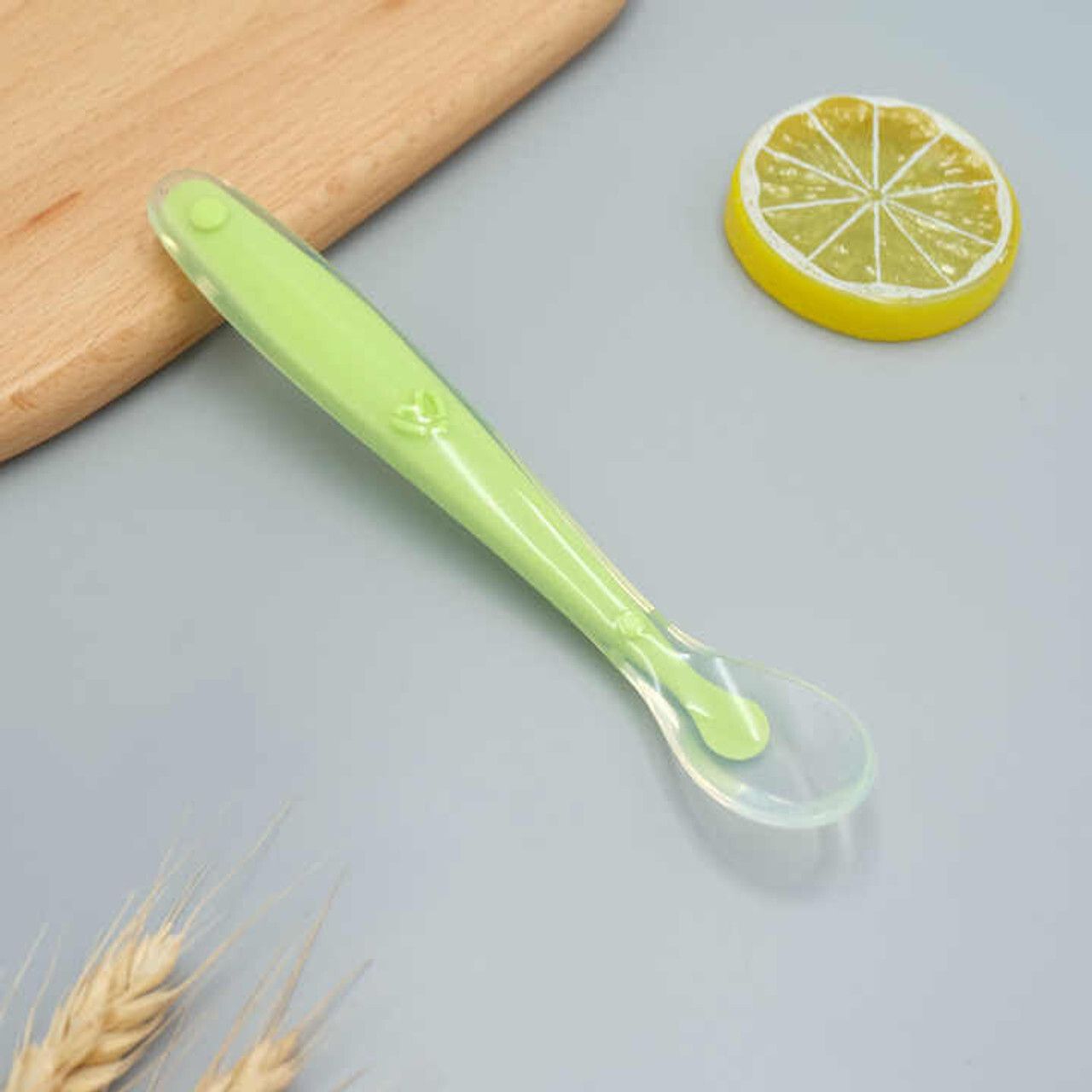 Silicone Baby Self Feeding Spoon 1 Pcs with Ultra Soft Tip 4 M+ - Silicone