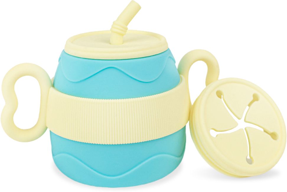 Silicone Cup for Baby 200ml Portable Silicone Training Cup with Ears- Silicone
