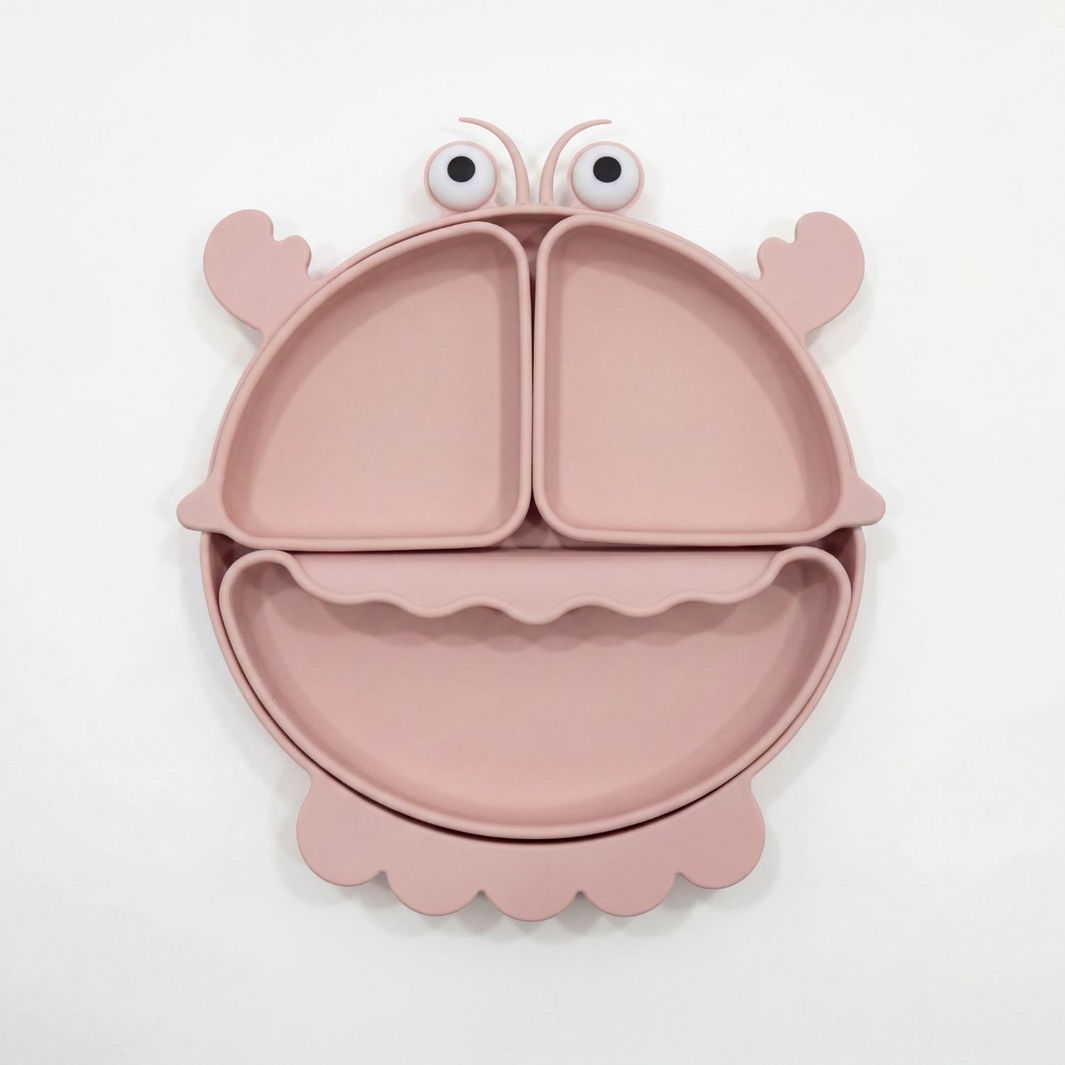 haus & kinder Baby Crab silicon suction plate with 3 section plate - 100% Food Grade Silicone-picture-5