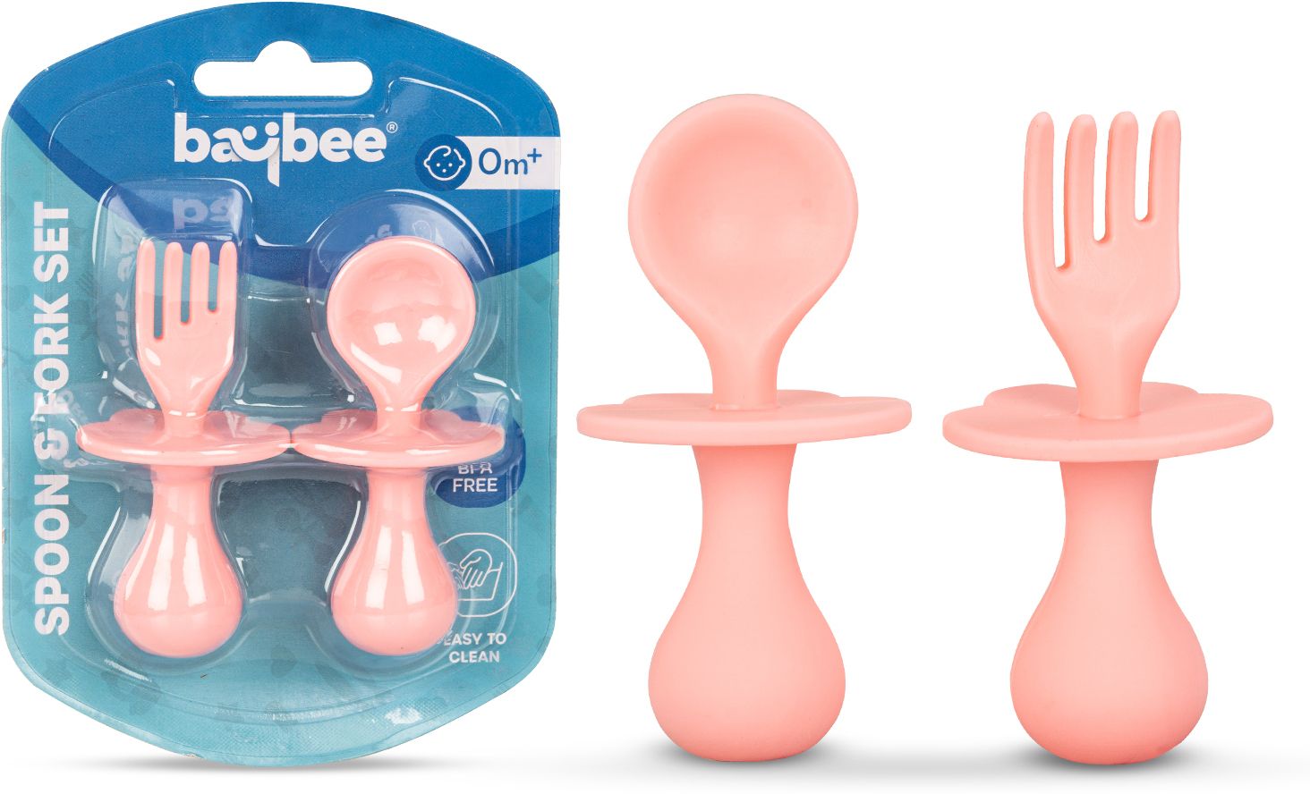 Silicone Baby Spoon Set for Baby Feeding Non Toxic BPA Free Feeding Spoon & Fork - BPA free silicone-image-39